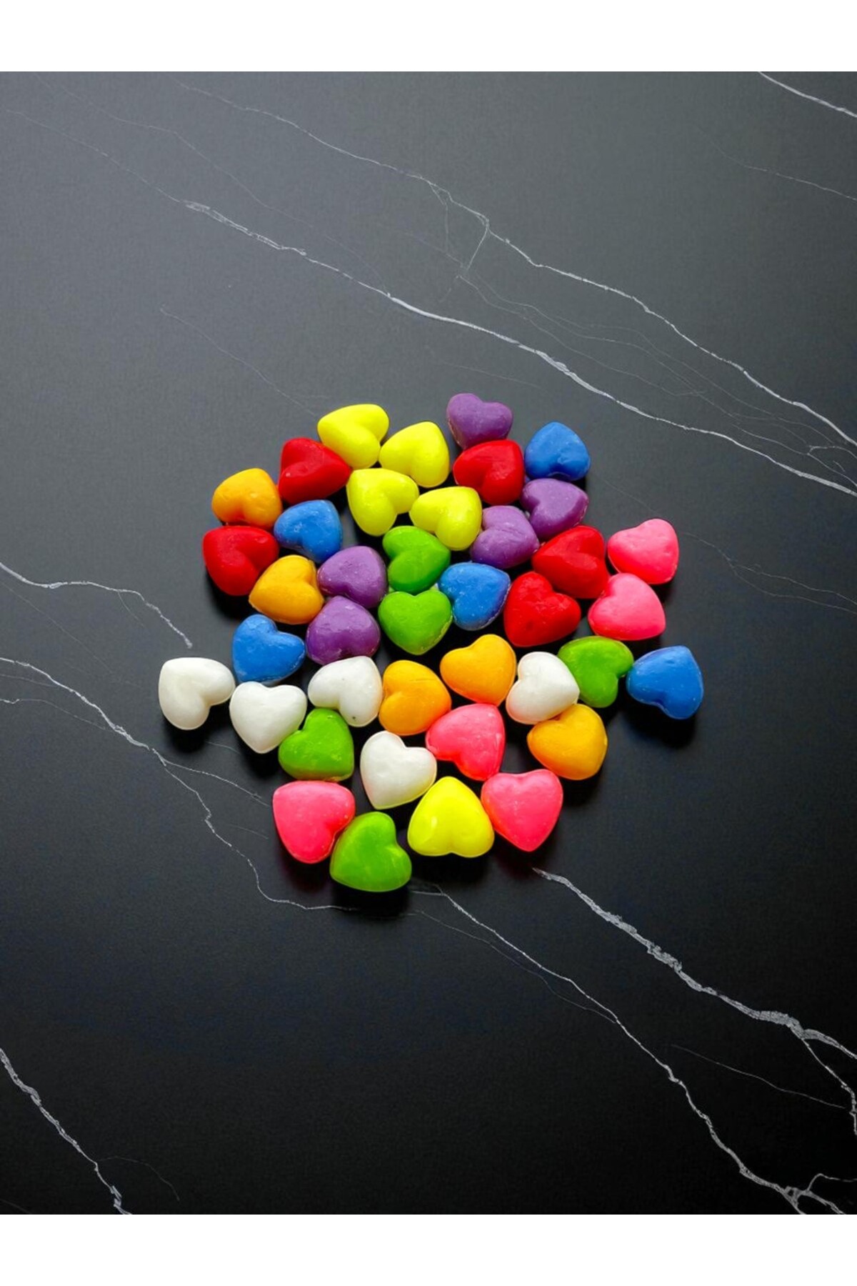 EQMQ STORE KOZMETİK Mini Kalp Dekoratif Kokulu Sabun, Karışık Renk Kalpli Sabun ( 15 Adet -1 Adet 2x2 cm minik sabun)