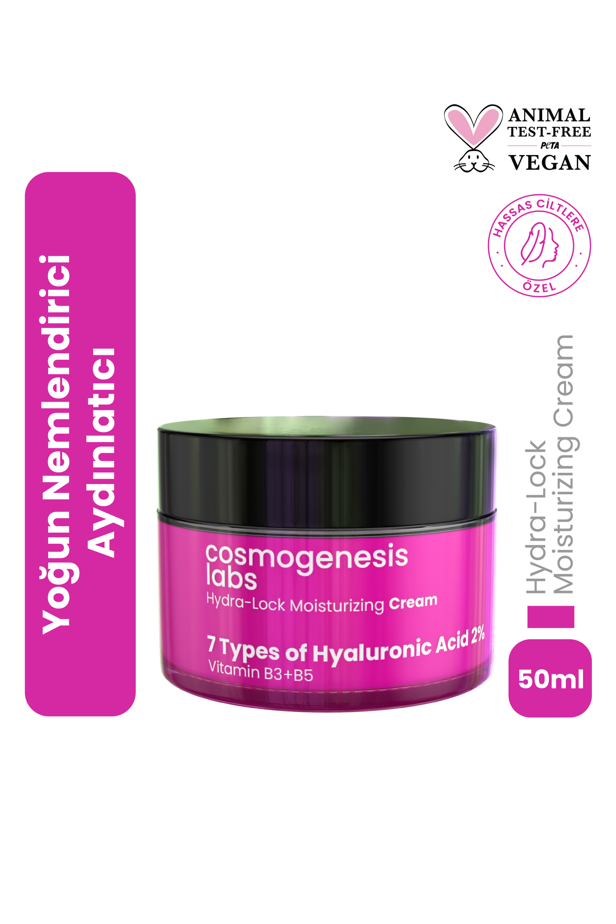 Cosmogenesis Labs Yoğun Nemlendirici Yüz Kremi 50ml – Hassas Ciltlere Özel Su Bazlı Aydınlatıcı Ton Eşitleyici Vegan
