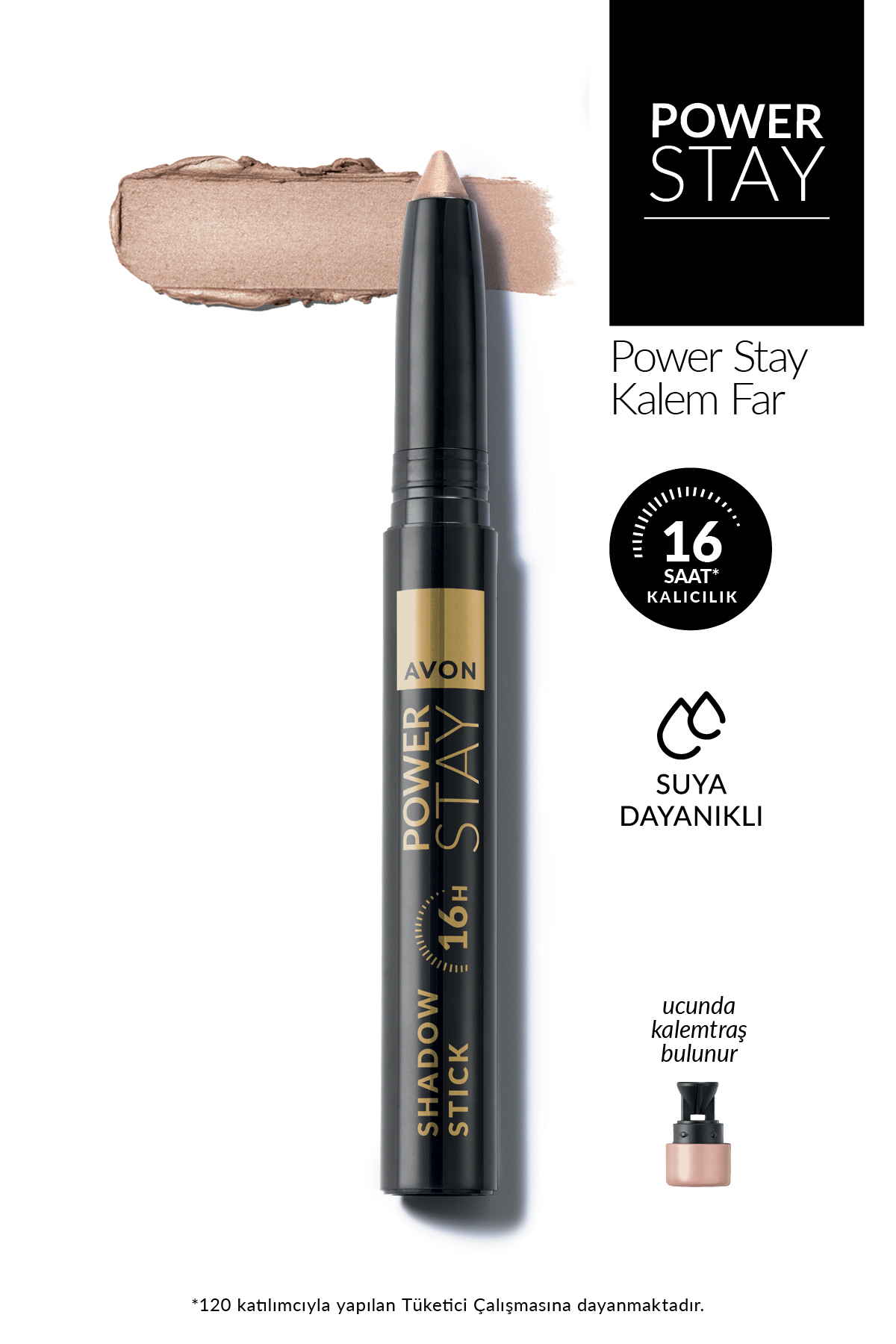 AVON Power Stay Shadow Stick Kalem Far Pearly Vanilla