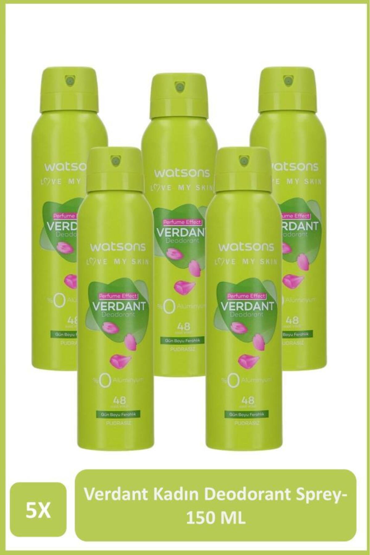 Watsons Verdant Deodorant Sprey Pudrasız 5x150ml