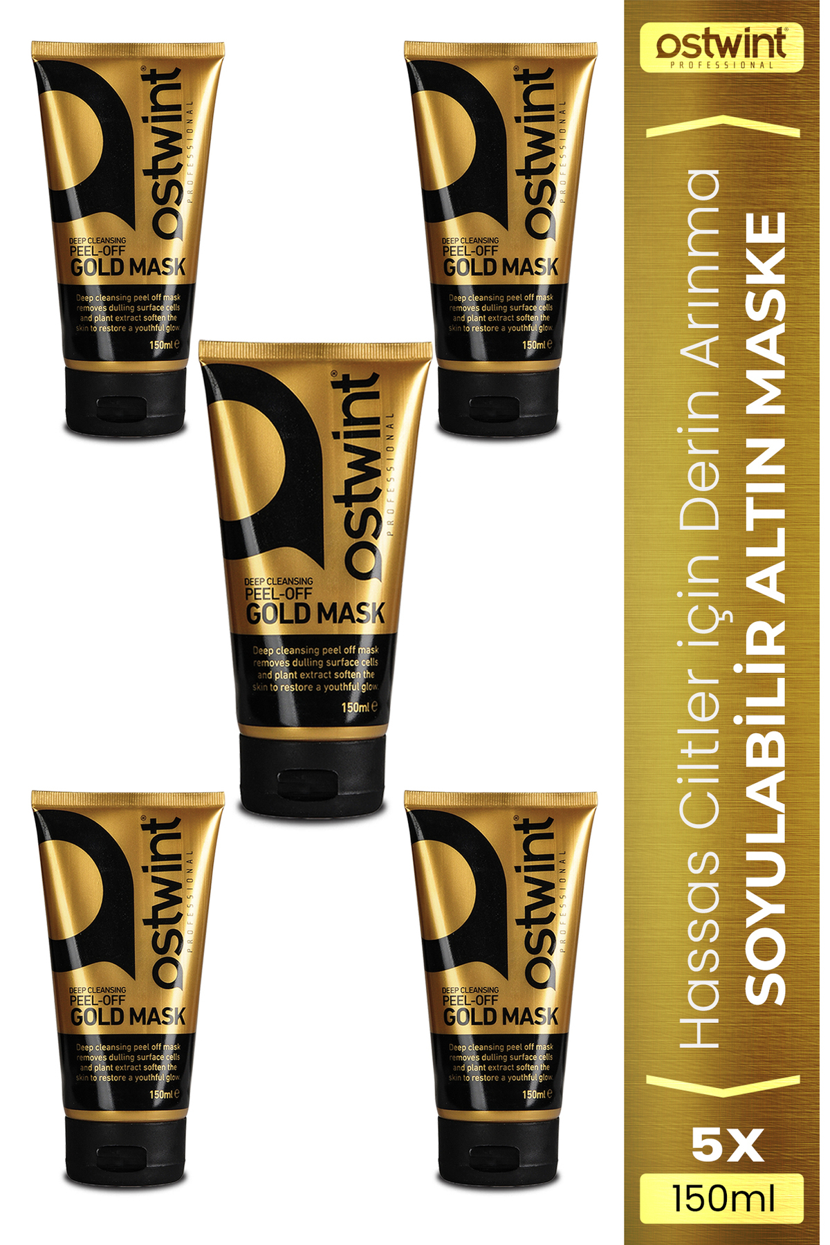 Ostwint Golden Mask Soyulabilir Altın Maske 150 Ml 5 Adet