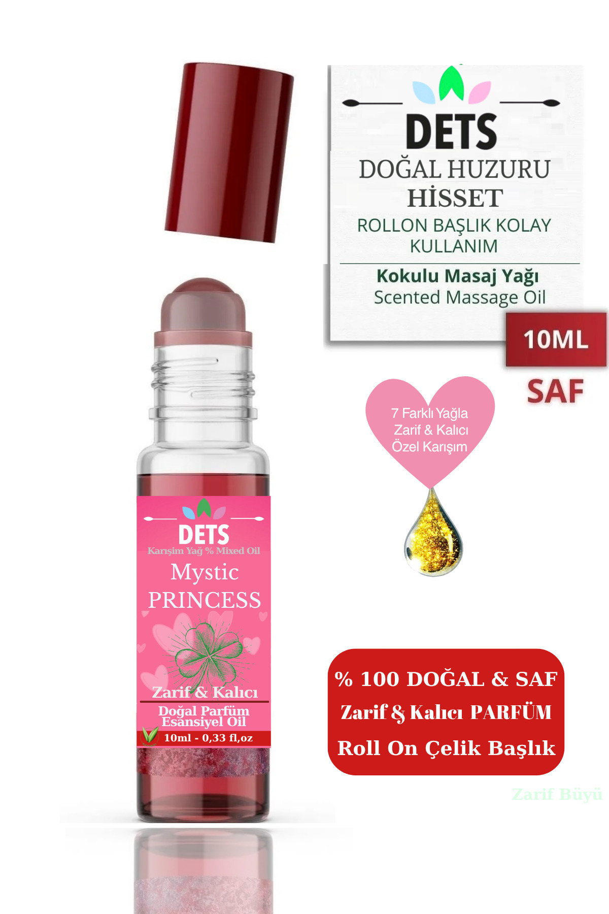 Dets Mystic Princess Doğal Kadın Parfümü – Kalıcı, Vanilyalı, Çiçeksi, Tatlı ve Zarif Koku