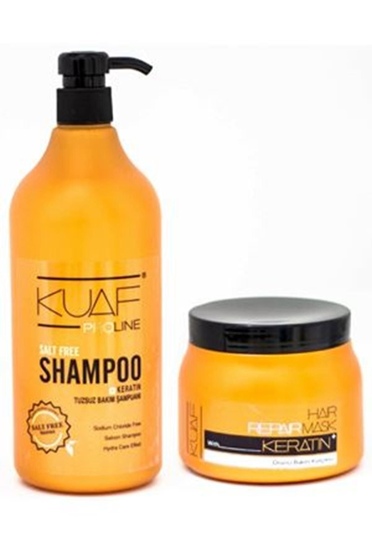 Kuaf Tuzsuz Şampuan 1000 Ml x Keratin Saç Maskesi 500 Ml
