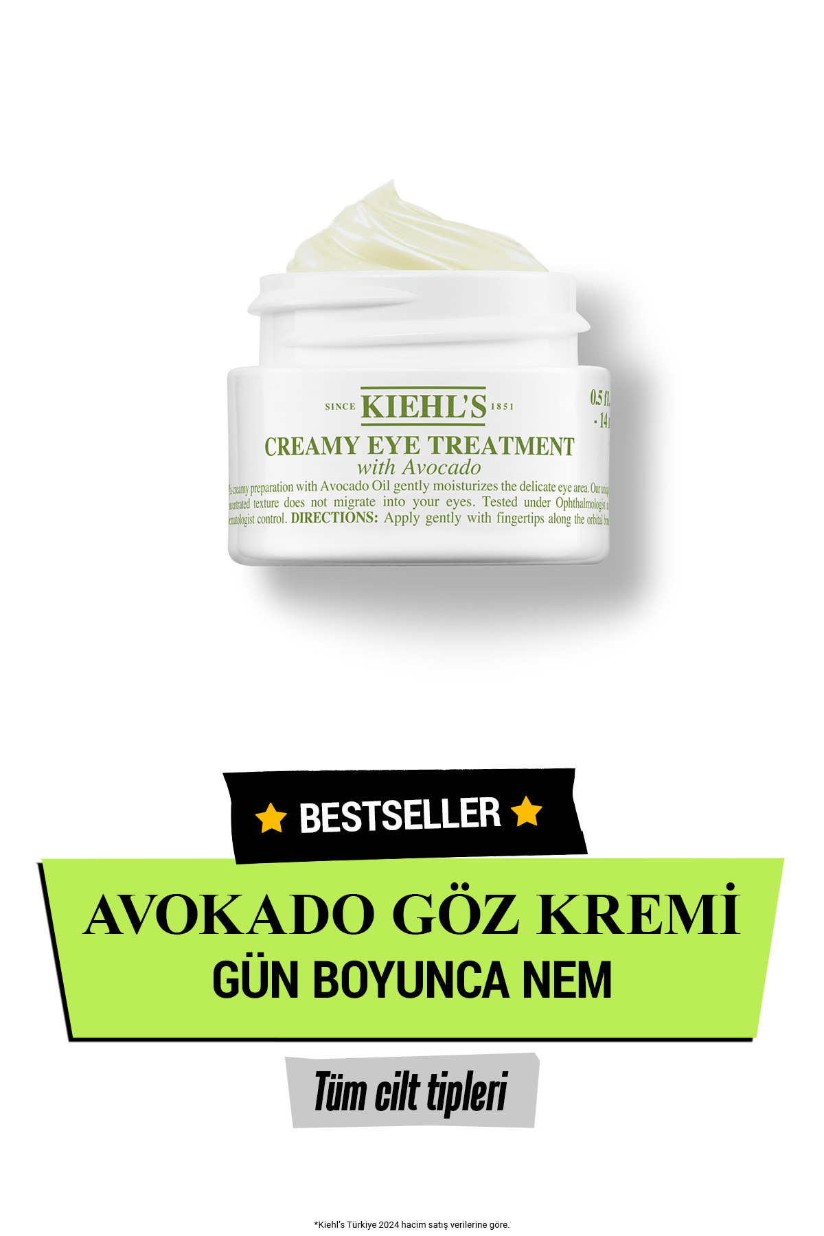 Kiehl's Göz Çevresini Nemlendirici, Aydınlatıcı ve Şişkinlik Görünümünü Azaltıcı Göz Bakım Kremi 14ml