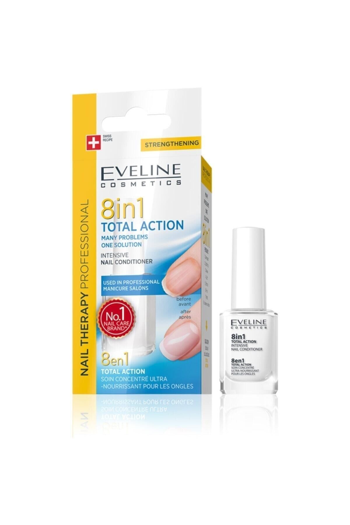 Eveline Cosmetics EVELINE Titanyum+elmas Tırnak Güçlendirici Terapi- Süt Rengi Oje 8in1 5901761971903