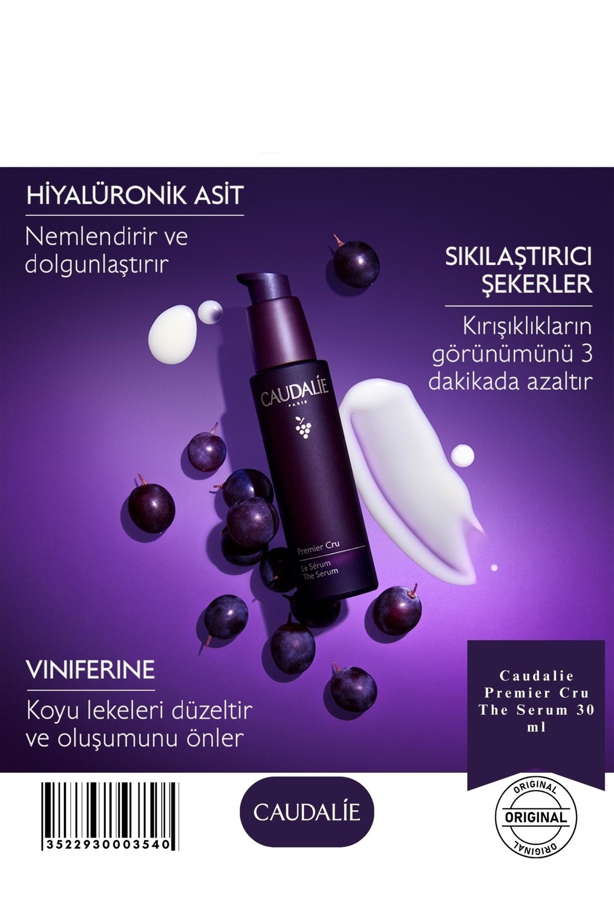 Caudalie Geliştirilmiş İçeriği Çizgi ve Kırışıklık Görünümünü Gidermeye Yardımcı Güçlendirici Serum 30ml