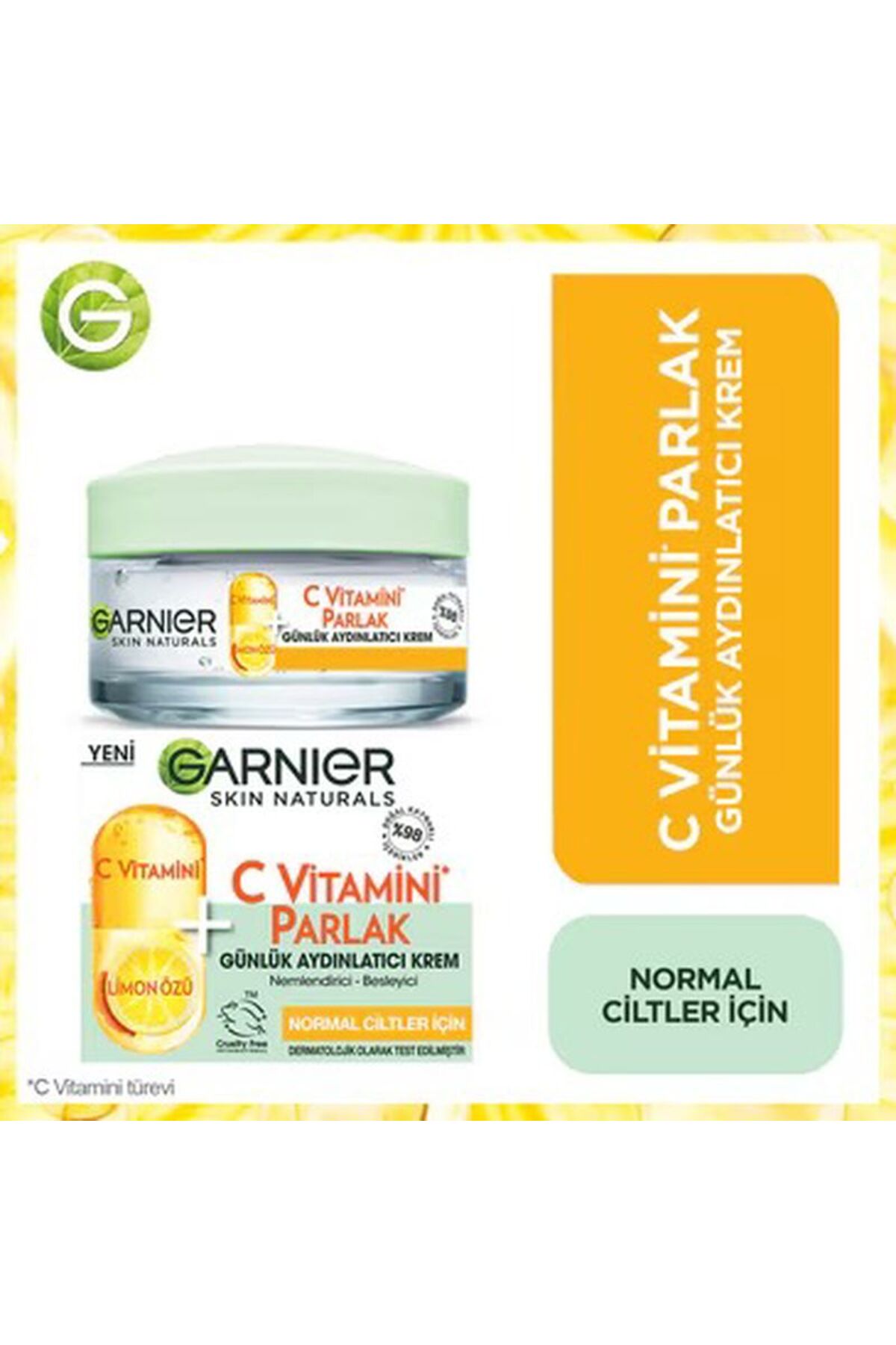 Garnier C Vitamini Parlak Günlük Aydınlatıcı Nemlendirici Krem 50ml