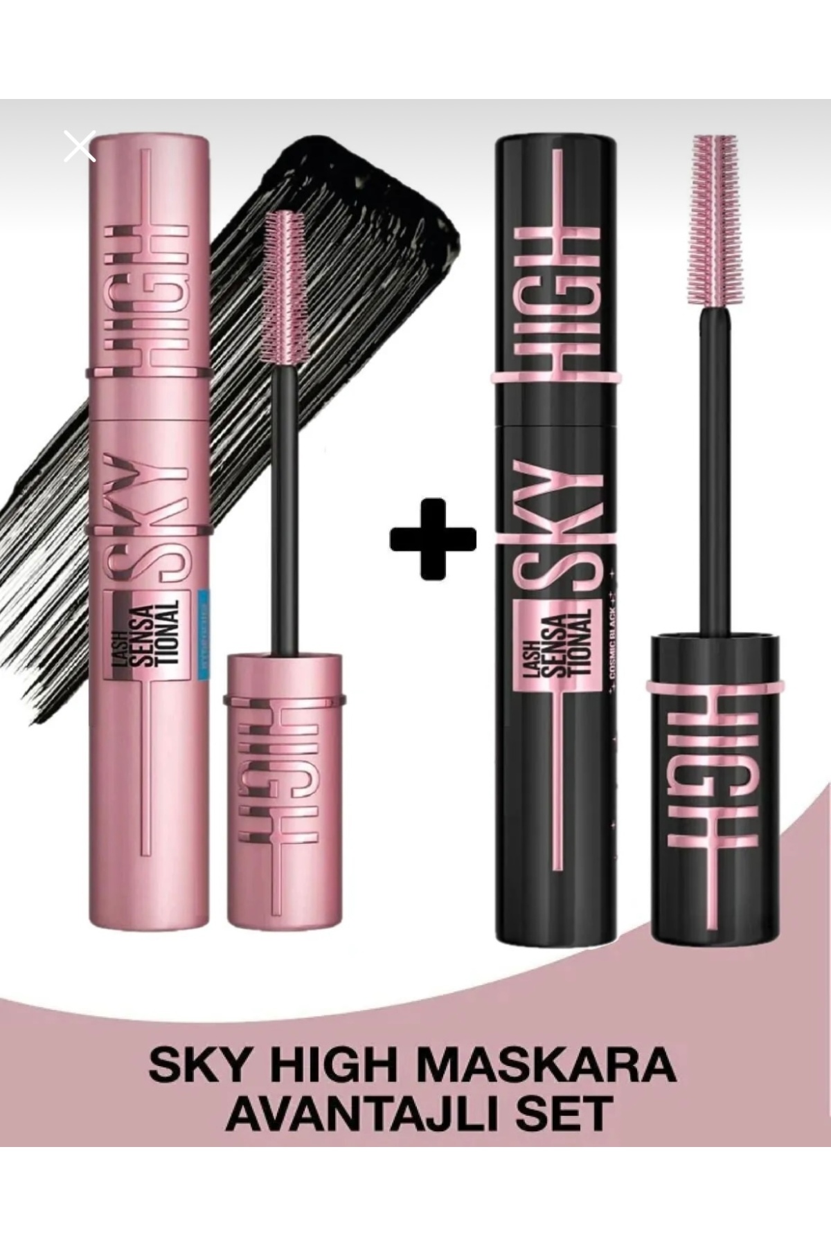 pinkflash Sky High Maskara Pembe & Sky High Maskara Siyah Mascara Set