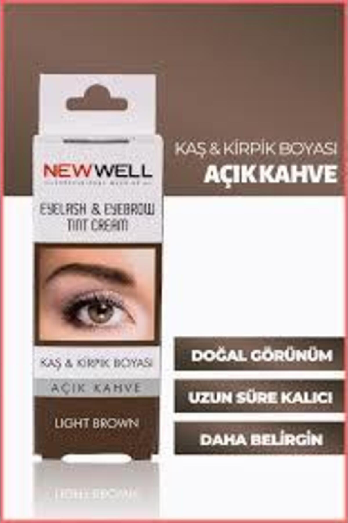 New Well Kaş & Kiprik Boyası Açık kahve