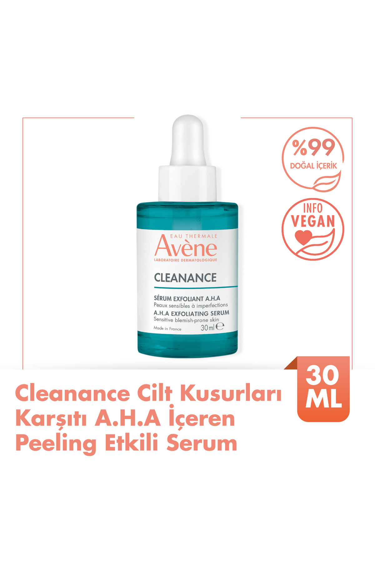 Avene Cilt Kusurlarını Düzeltmeye, Lekelerin ve İzlerin Görünümünü Azaltıcı Peeling Etkili Serum 30ml