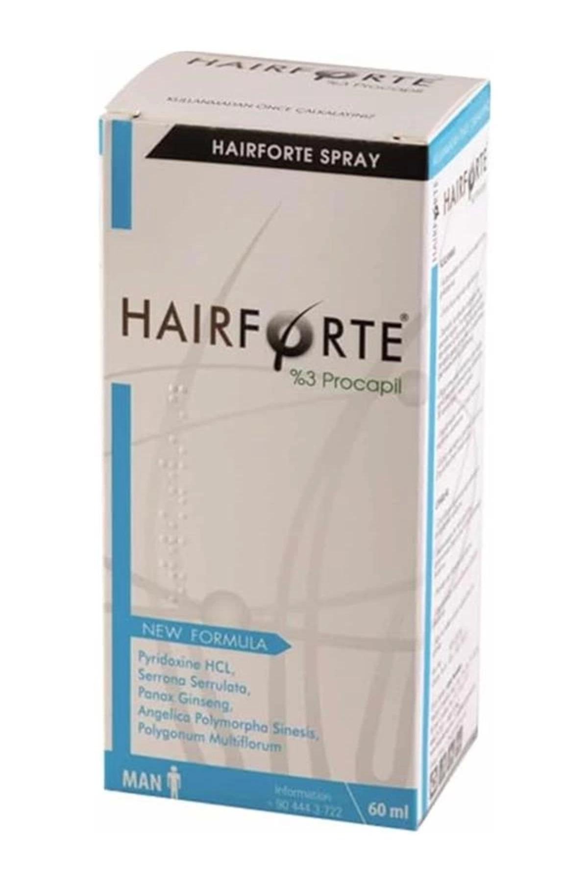 Depnipharma Hair Forte Erkek Saç Dökülmesi Engelleyici Sprey 60 mL