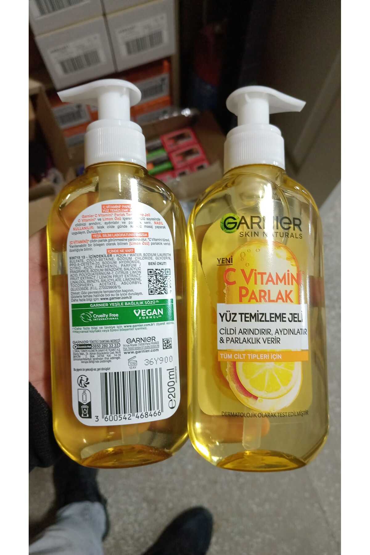 Garnier c vitaminli parlaklık veren temizleyici 200 ml ×2 Adet