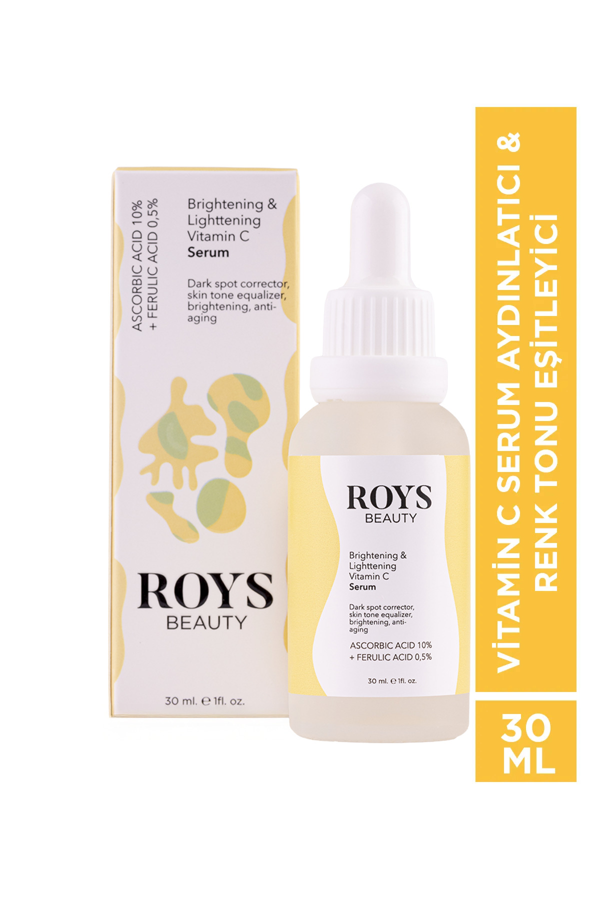 ROYS beauty Vitamin C Serum Aydınlatıcı & Renk Tonu Eşitleyici 30 Ml