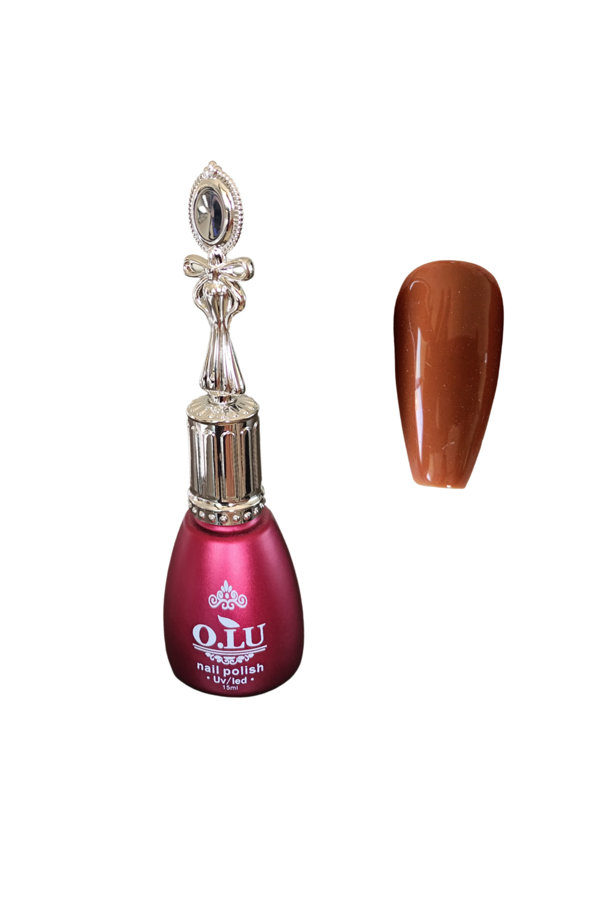 OLU NAİL Kalıcı Oje 15ml - Taba Kahvesi - UV/LED Jel Tırnak Cilası