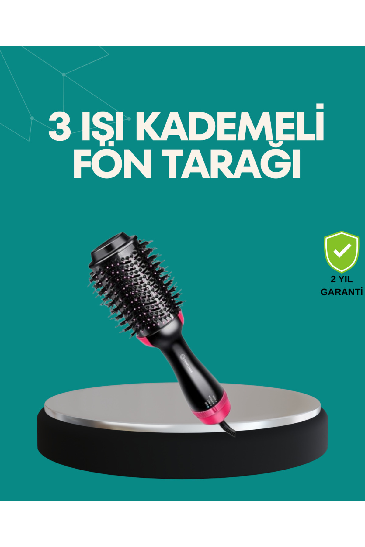 Najmaddin Tekno dean 2026 Kurutmalı Saç Şekillendirici Fönlü Fırça 1200 Watt Güç
