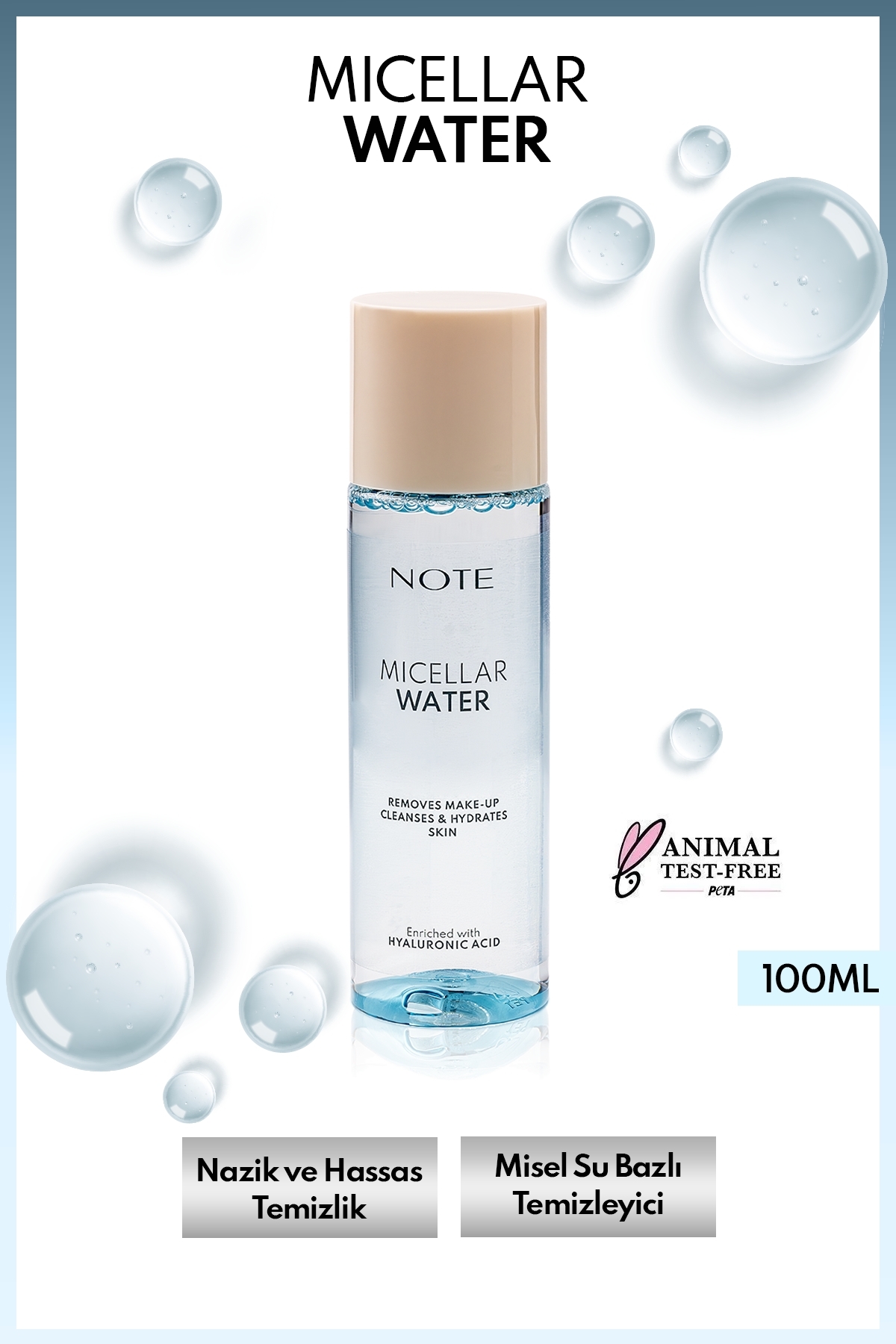 NOTE Micellar Water Nemlendirici ve Ferahlatıcı Makyaj Temizleme Suyu