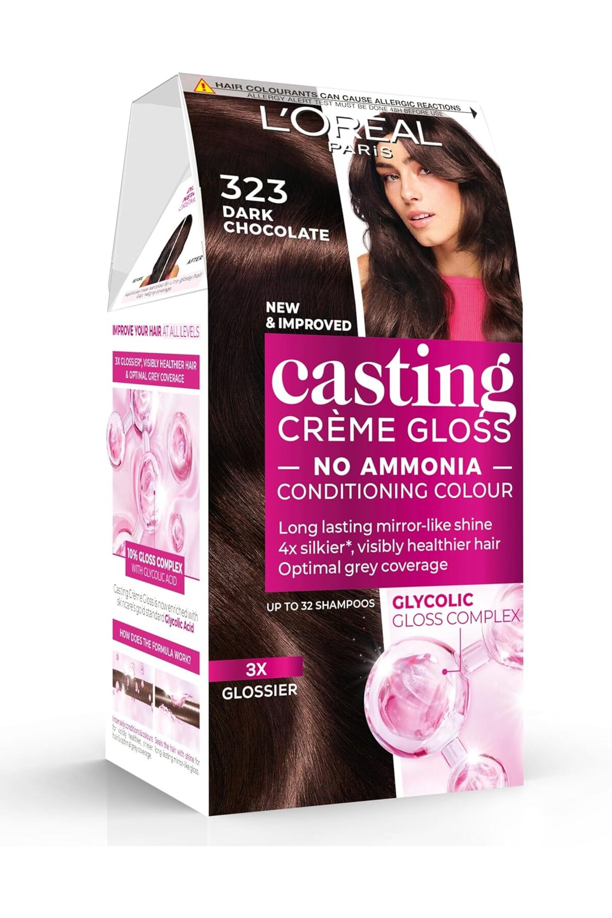 L'Oreal Paris Casting Creme Gloss 180ml Saç Boyası 323 Bitter Çikolata