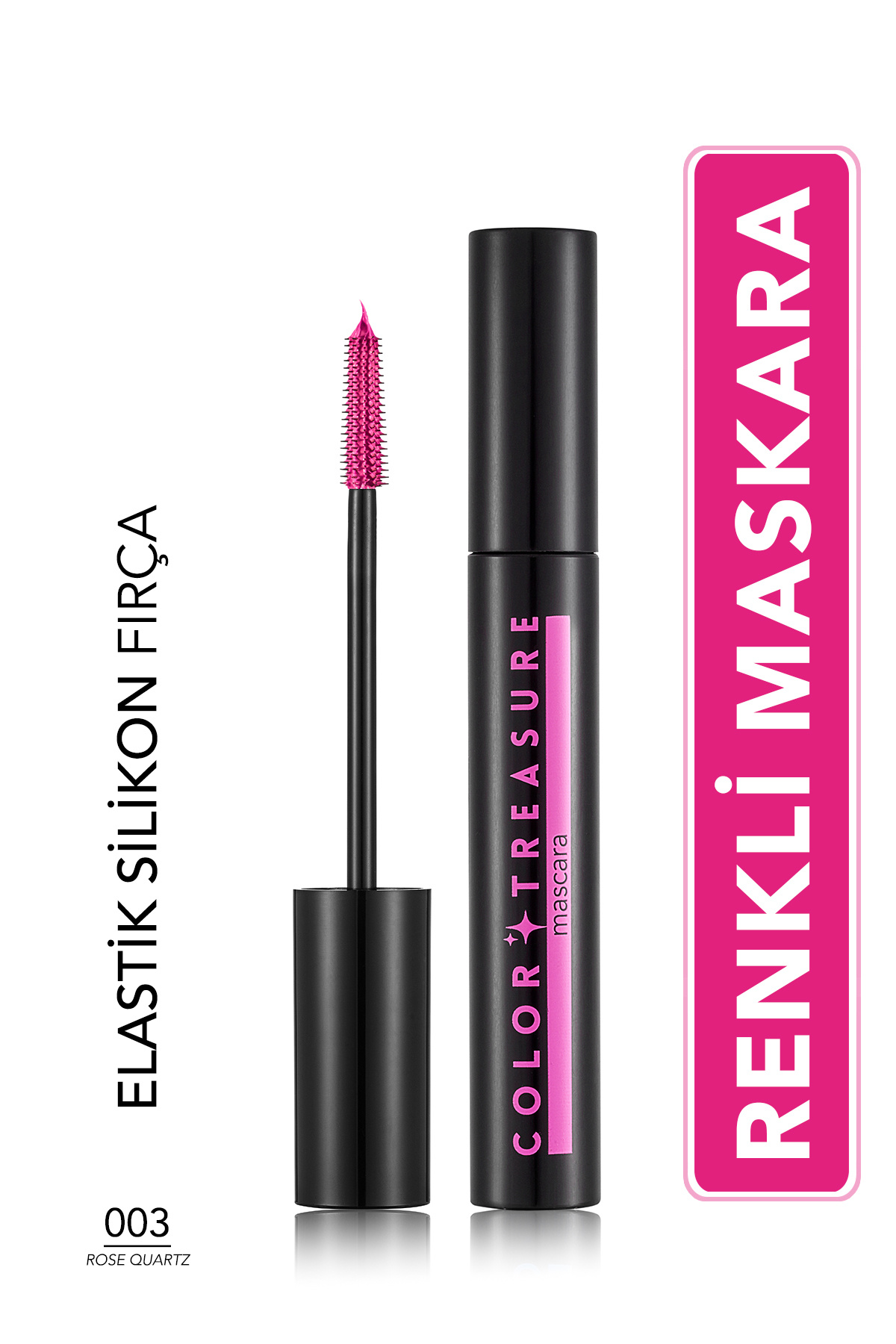 Flormar Color Treasure Hacim Veren & Yüksek Pigmentli Renkli Maskara(003 Rose Quartz) 8682536100366
