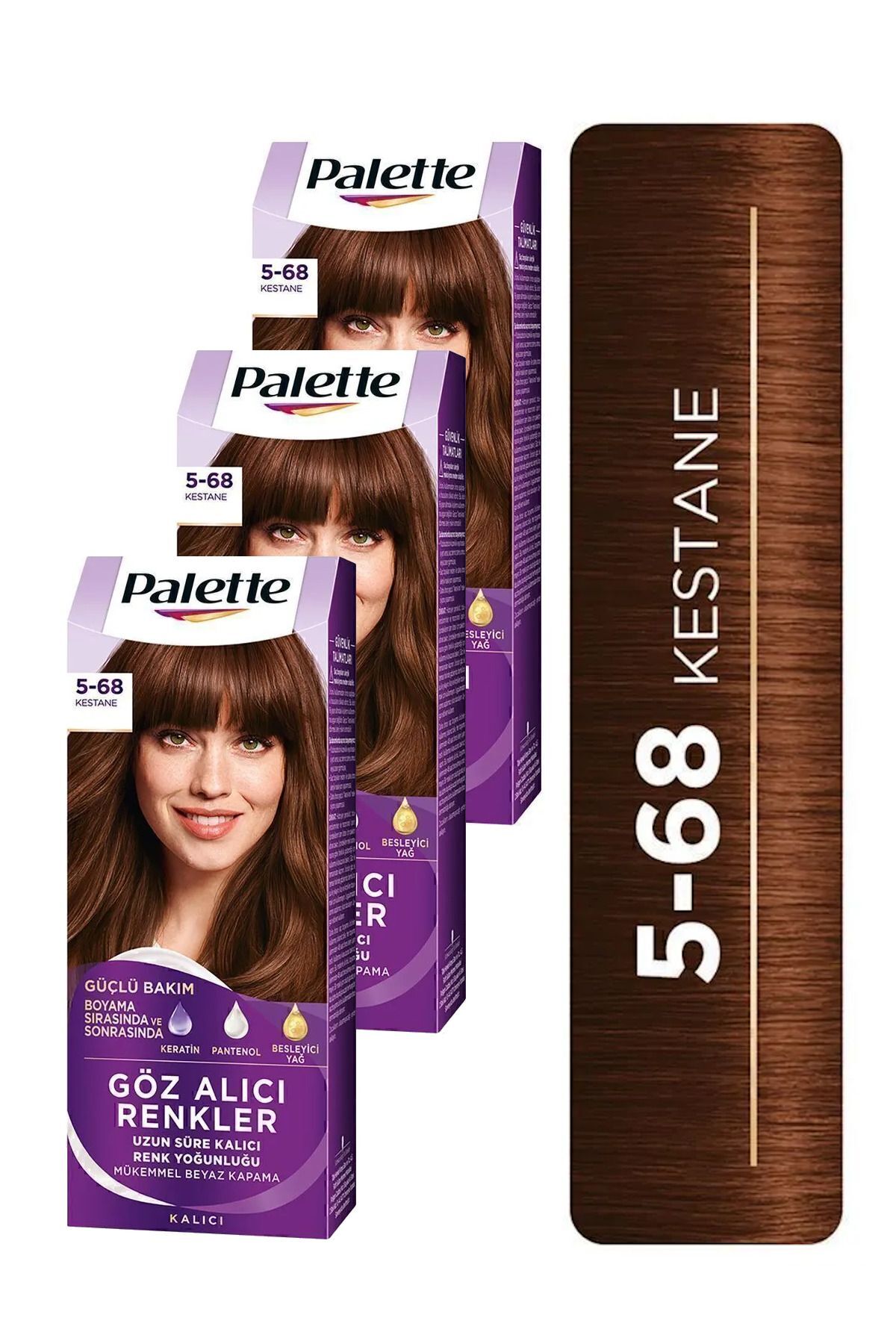 Palette Göz Alıcı Renkler 5-68 Kestane x 3 Adet