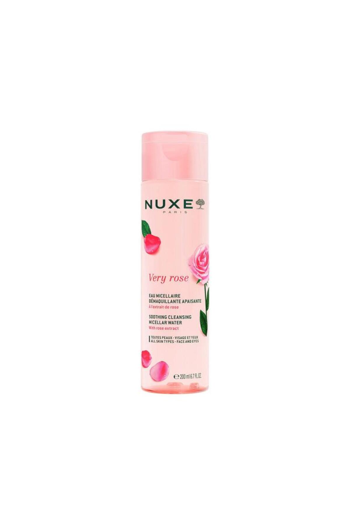 Nuxe Very Rose Gül Özünün Doğal Gücüyle Cildi Temizleyici, Tazeleyici ve Nemlendirici Micellar Su 200ml