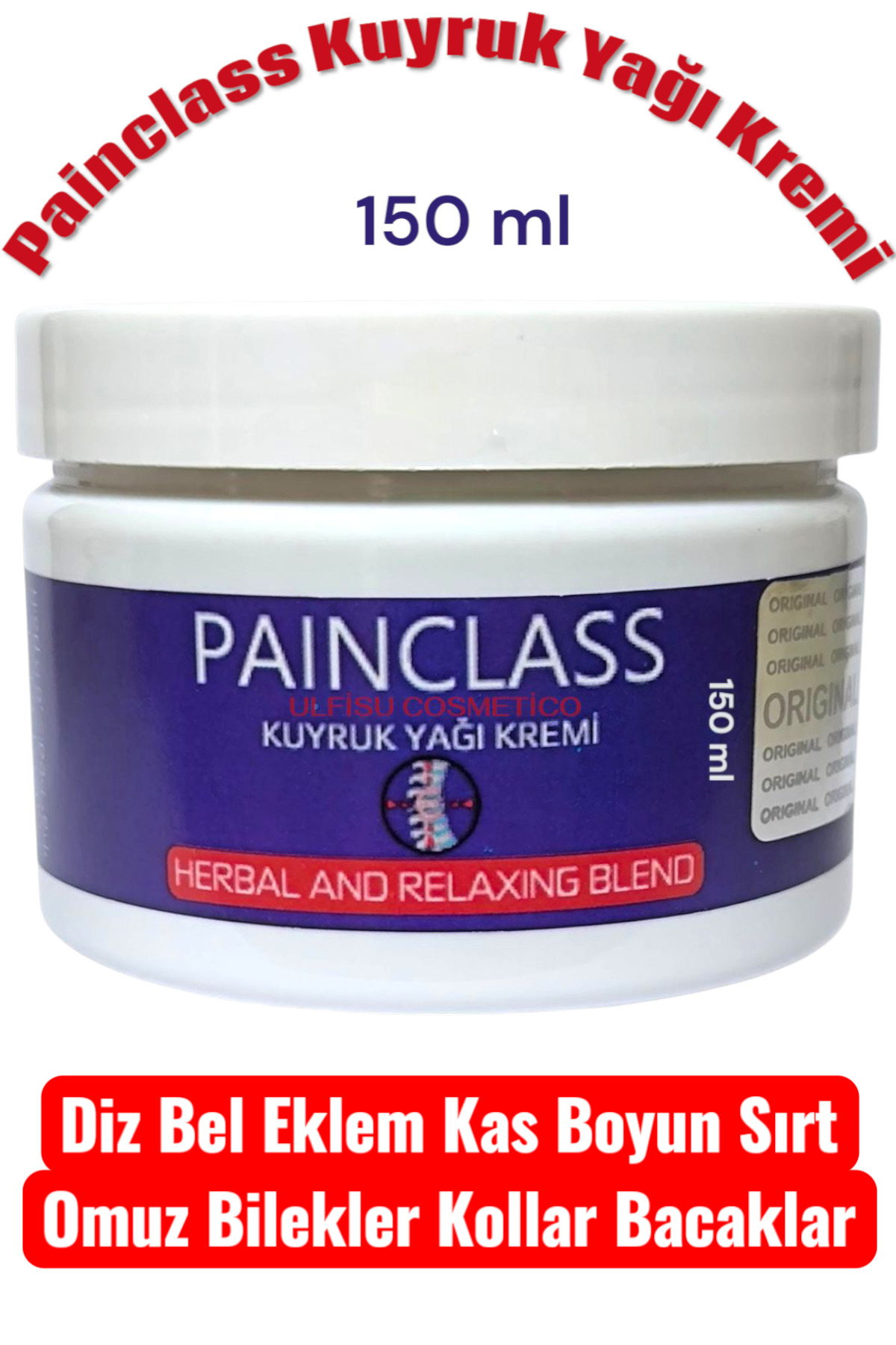 ULFİSU COSMETİCO Painclass Kuyruk Yağlı Masaj Kremi 150 ml - Tüm Vücut İçin Kuyruk Yağlı Krem