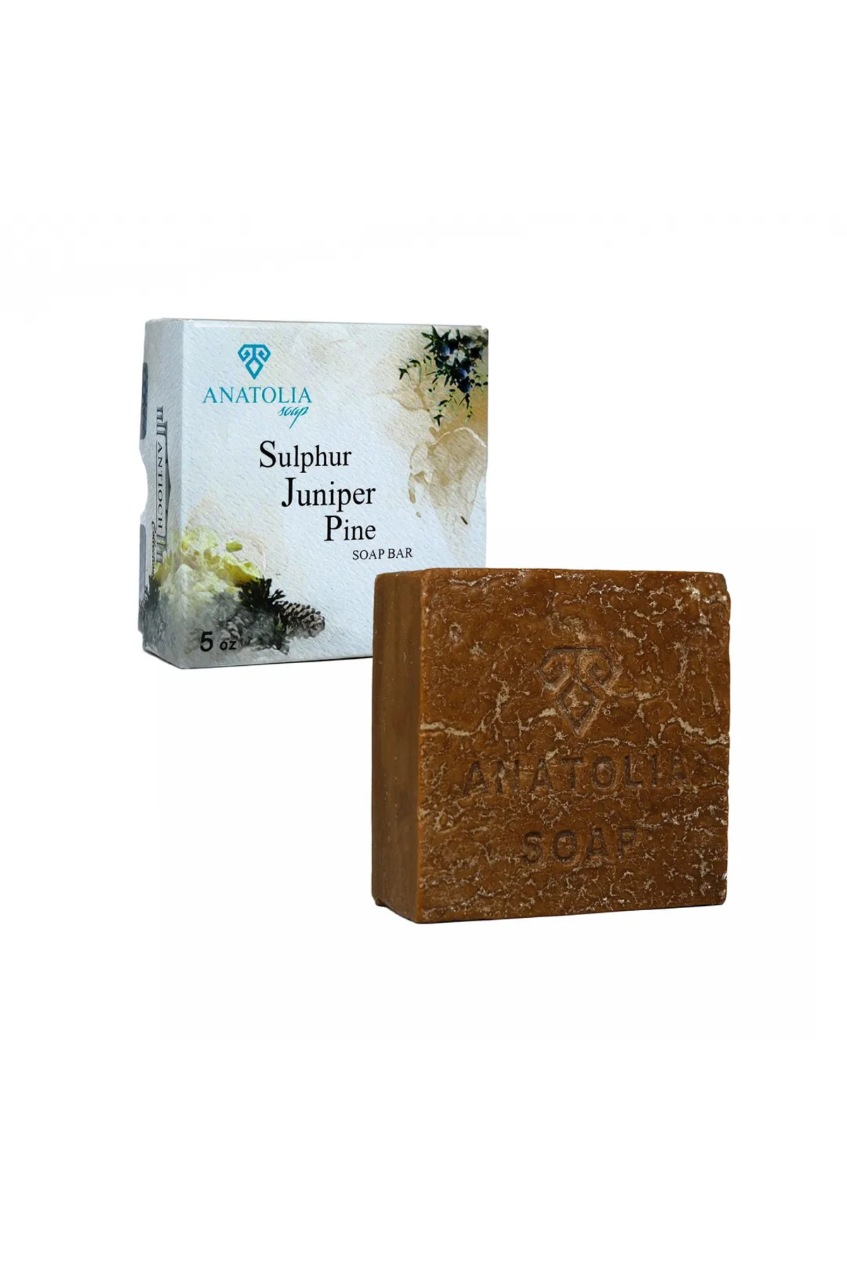 Anatolia Soap Çam Ardıç Kükürt Sabunu Mantar Karşıtı Akne Karşıtı Arındırıcı Cilt Problemlerine 130g