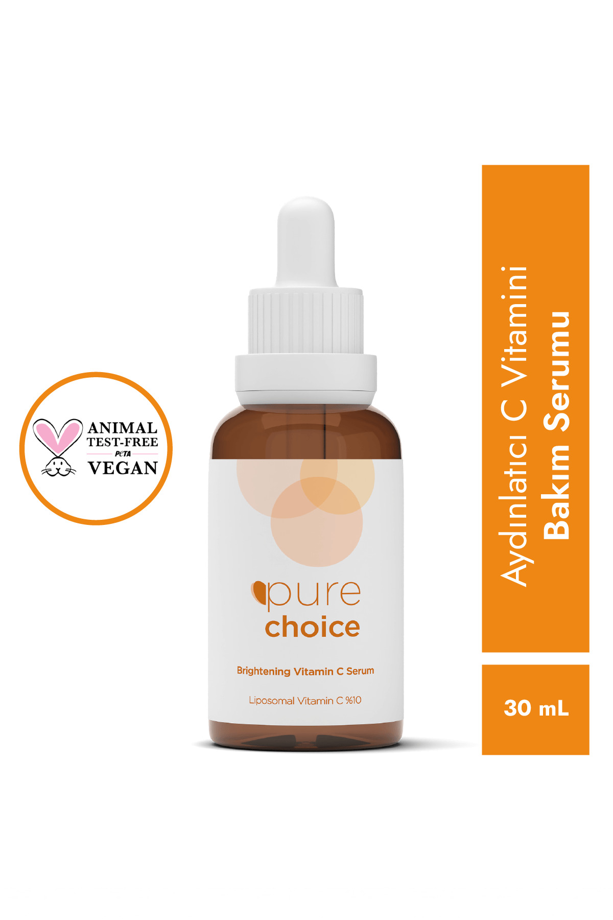 Pure Choice Aydınlatıcı C Vitamini Serumu 30 ML (Liposomal Vitamin C%10 + Niacinamide %10)