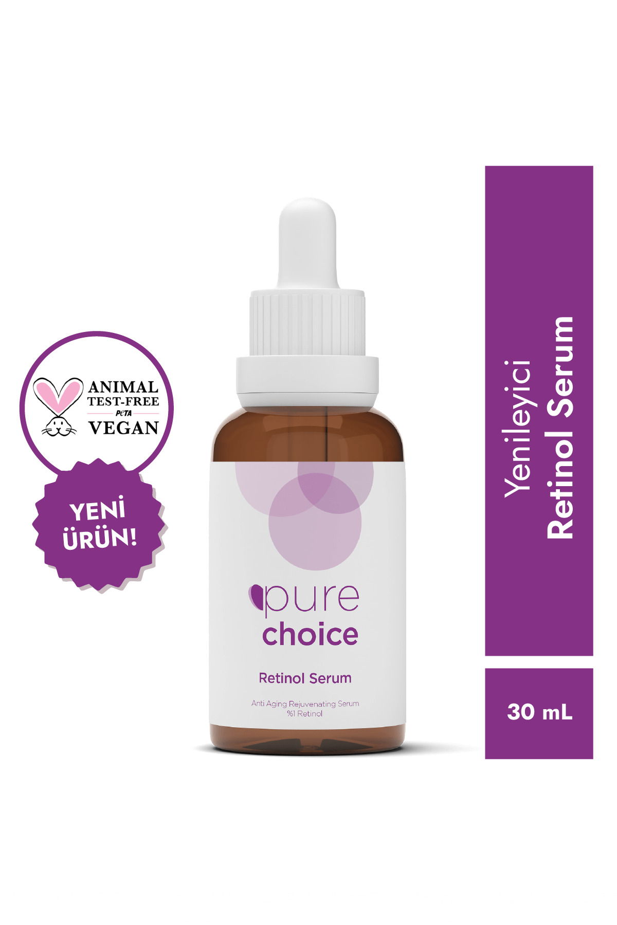 Pure Choice Retinol Serum, 30ml - Yaşlanma Karşıtı ve Yenileyici
