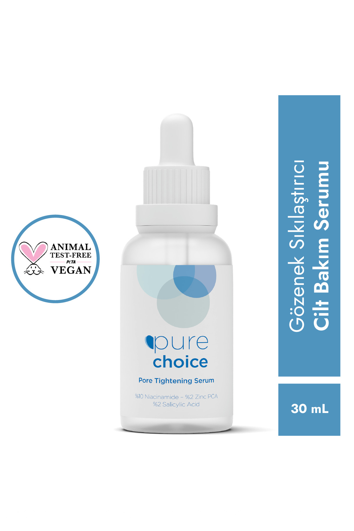 Pure Choice Gözenek Sıkılaştırıcı Cilt Bakım Serum 30 Ml (%10 Niacinamide + %2 Zinc Pca + %2 Salicylic Acid)