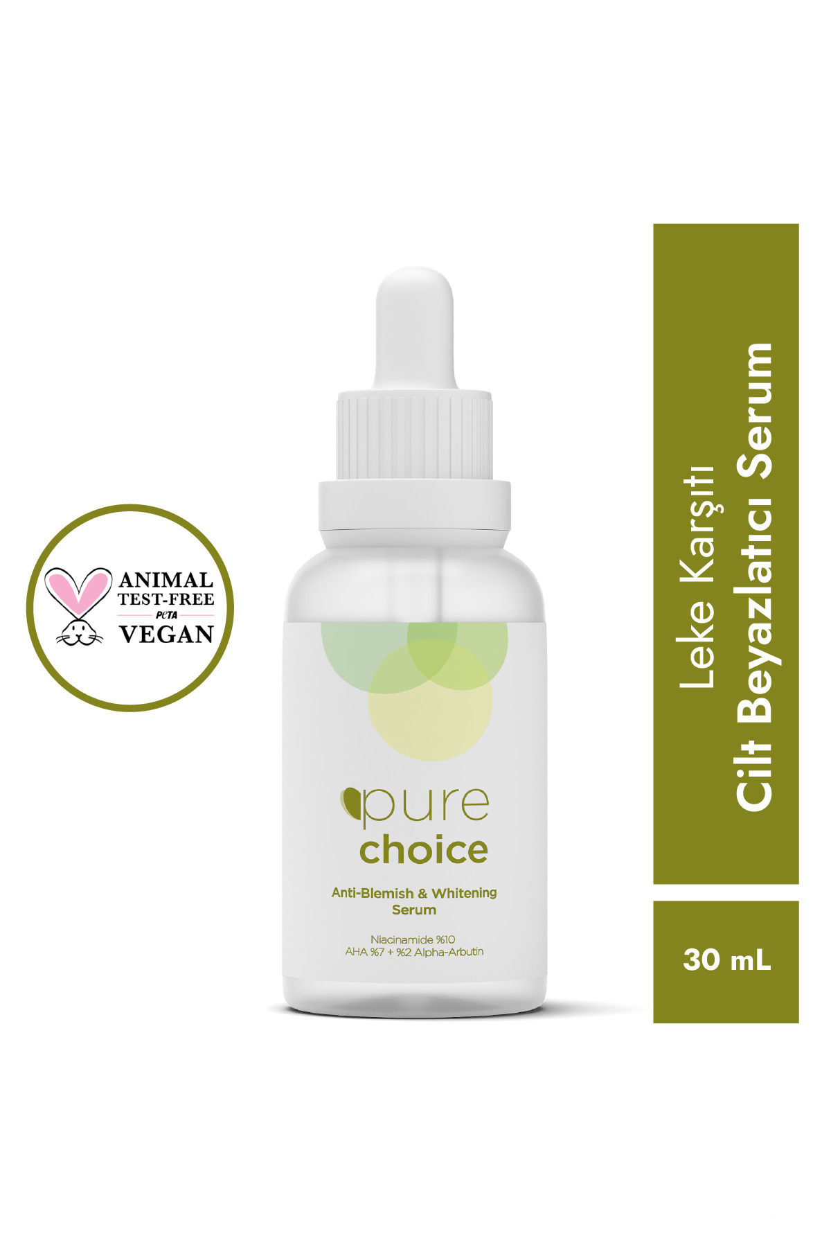 Pure Choice Leke Karşıtı Cilt Beyazlatıcı Serum 30 Ml (niacinamide %10 + Aha%7 + Alpha Arbutin%2)