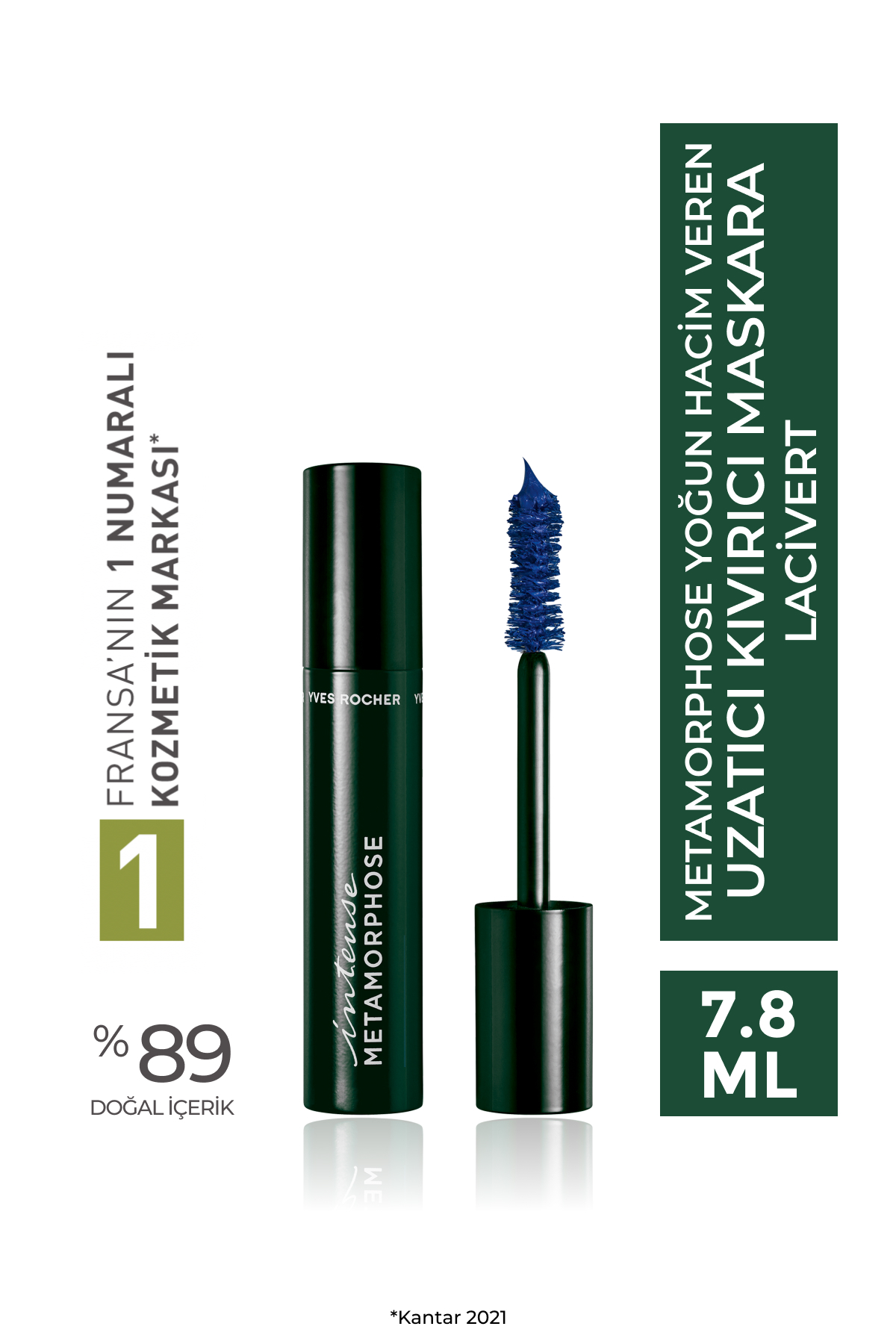 Yves Rocher Yoğun Hacim Veren Uzatıcı Kıvırıcı Maskara-Metamorphose-Lacivert-48666