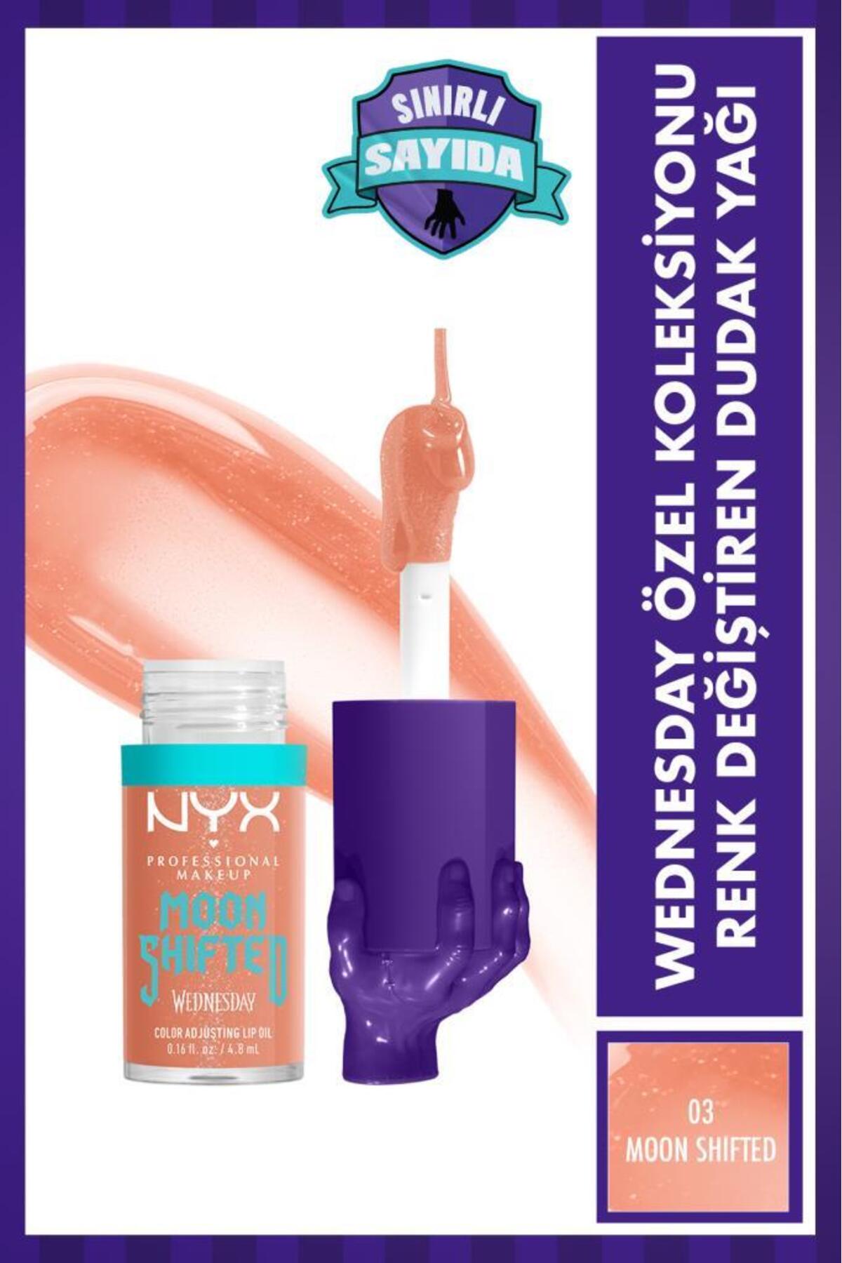 NYX Professional Makeup Wednesday Özel Koleksiyonu Renk Değiştiren Dudak Yağı - 03 Moon Shifted