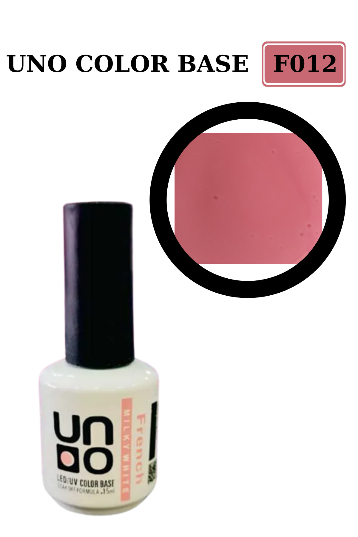 UNO JEL Color Base French F012 Tırnak Güçlendirici Jel Oje 15 ml
