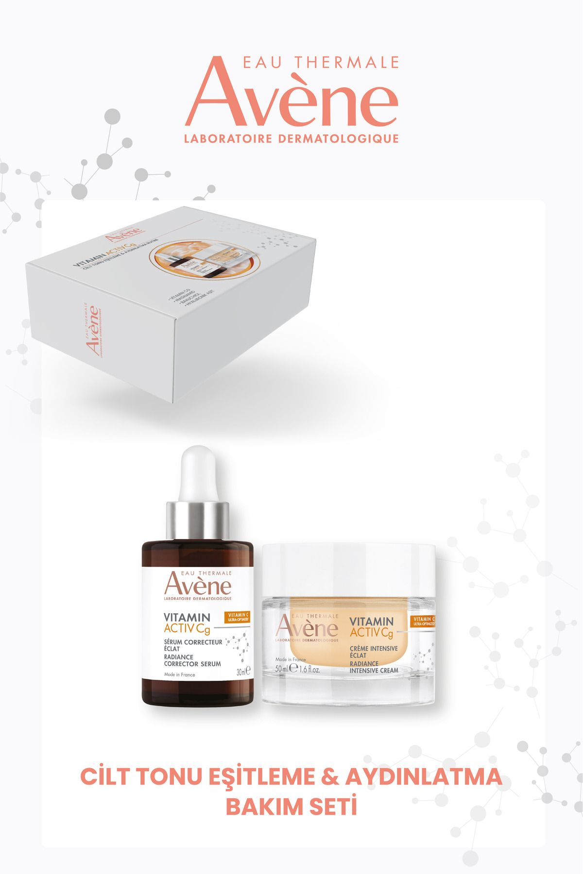 Avene Vitamin Activ Cg Cilt Tonunu Eşitlemeye ve Cilde Parlaklık Kazandırmaya Yardımcı Set