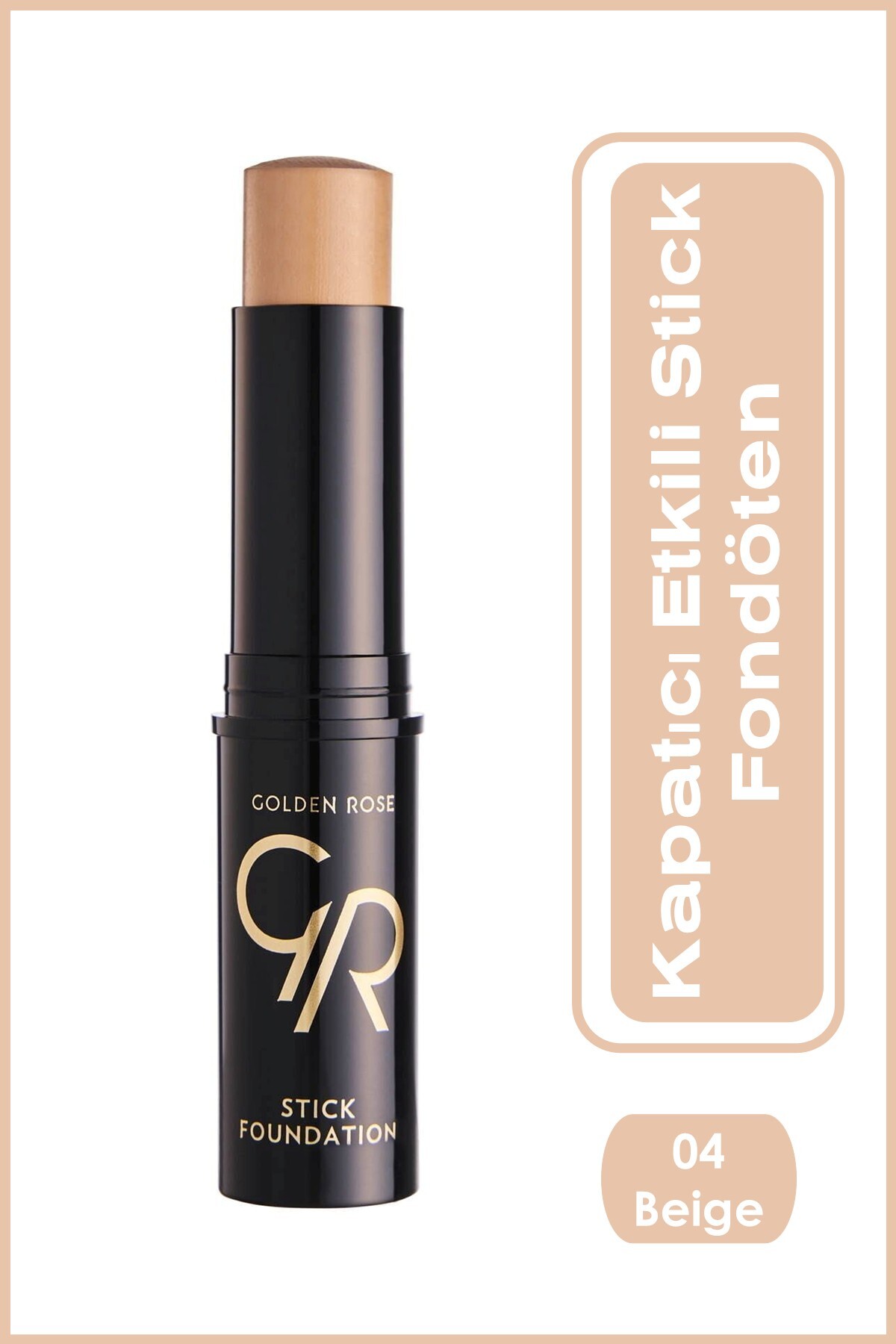 Golden Rose Stick Foundation No: 04 Beige - Yüksek Kapatıcı Stik Fondöten 11 g