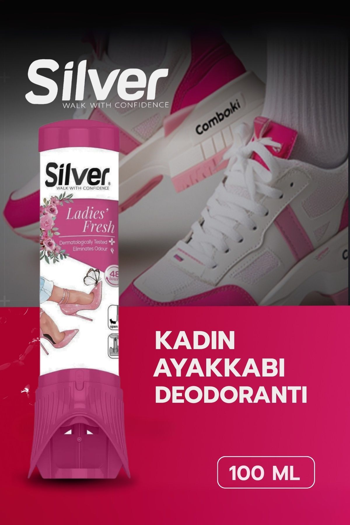 Silver Kadın Ayakkabı Deodorantı Koku Giderici Önleyici 100 ML Ladies Fresh