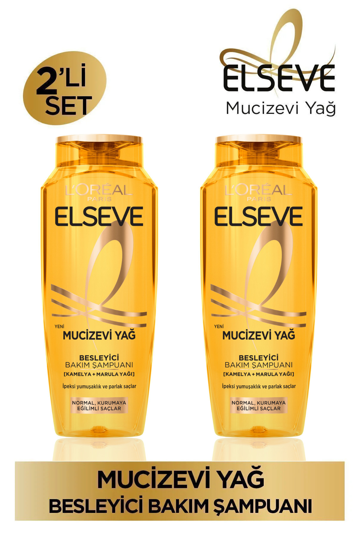 ELSEVE Mucizevi Yağ Besleyici Bakım Şampuanı 400 ml 2'li Set