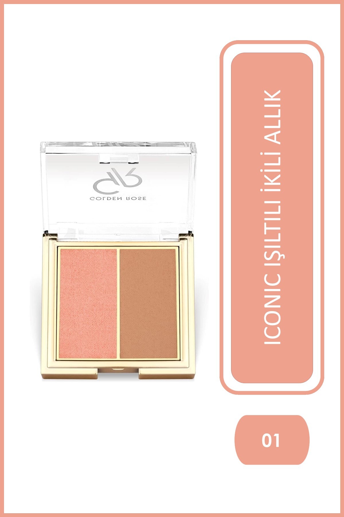Golden Rose Iconic Blush Duo No: 01 Rose & Nude - İkili Mat ve Saten Allık