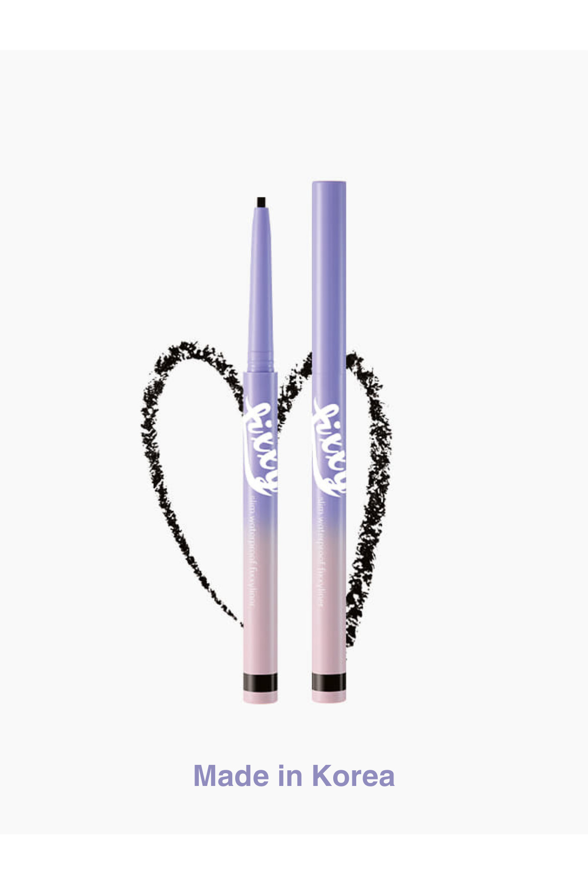 Peach C Slim Waterproof Fixxyliner - Suya Dayanıklı Kalıcı Asansörlü Göz Kalemi (Eyeliner) - 01 Black