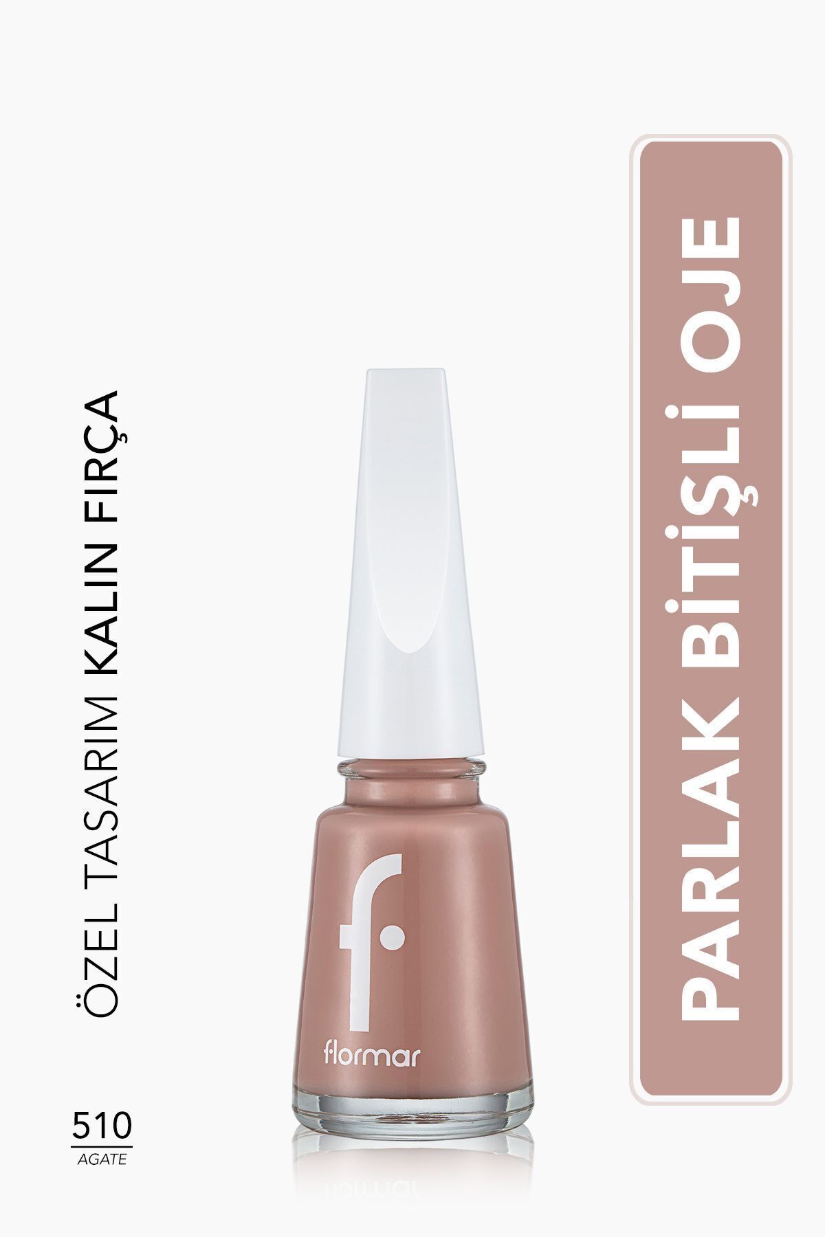Flormar Nail Enamel Yüksek Pigmentli & Parlak Bitişli Oje Fne-510 Agate-