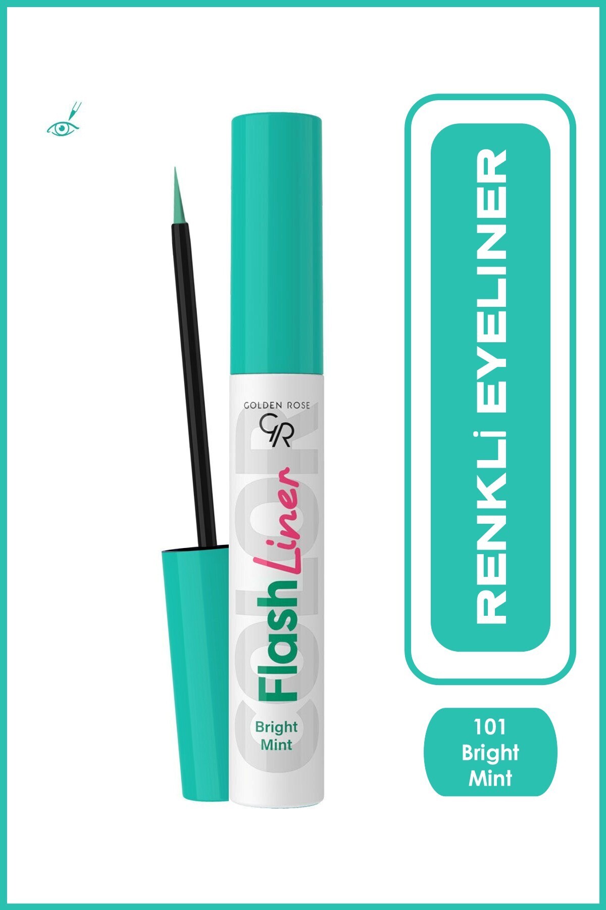 Golden Rose Flash Liner Colered Eyeliner No:101 Bright Mint - Renkli Eyeliner - 8691190535117