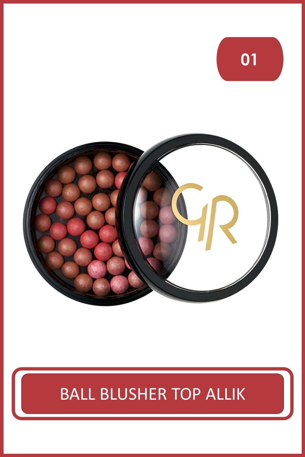 Golden Rose Ball Blusher No: 01 Appricot - Işıltılı ve Parlak Top Allık 27 g