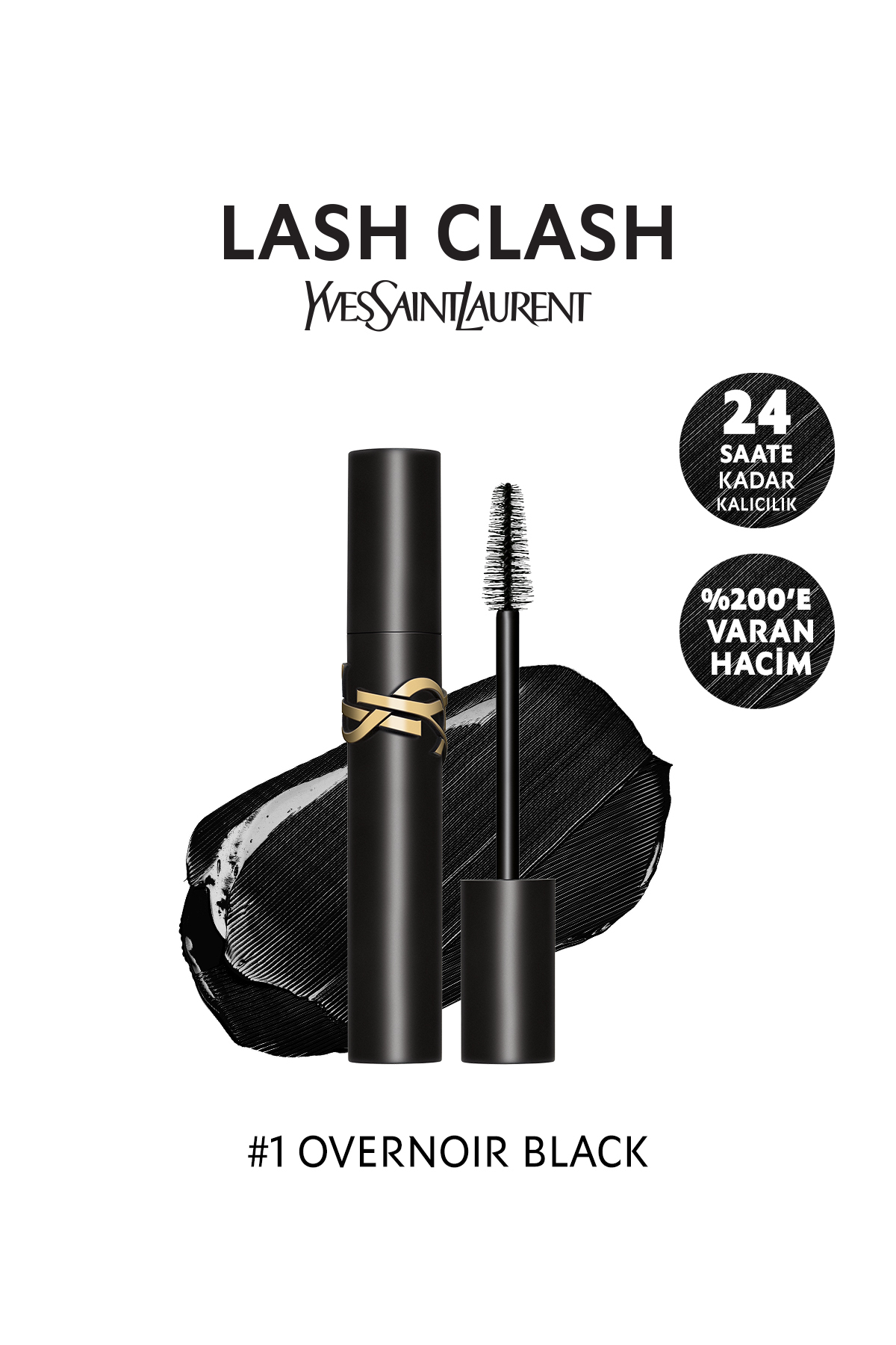 Yves Saint Laurent Lash Clash Yüksek Hacim Veren Siyah Maskara 3614273601092 #1 Overnoir Black