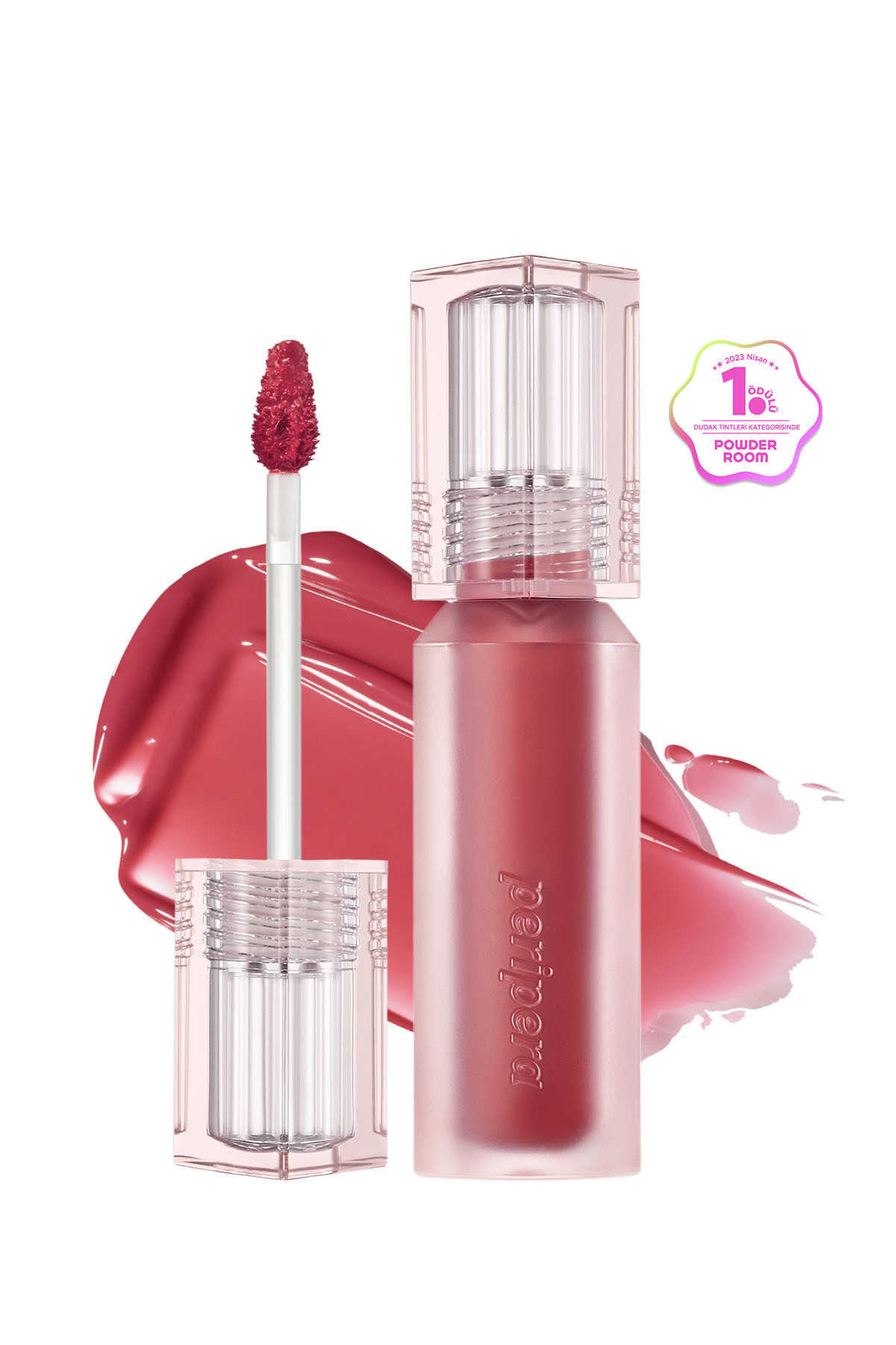 PERIPERA Doğal Tonlarda, Uzun Süre Kalıcı, Işıltılı Tint PERIPERA Water Bare Tint (05 Red Update)