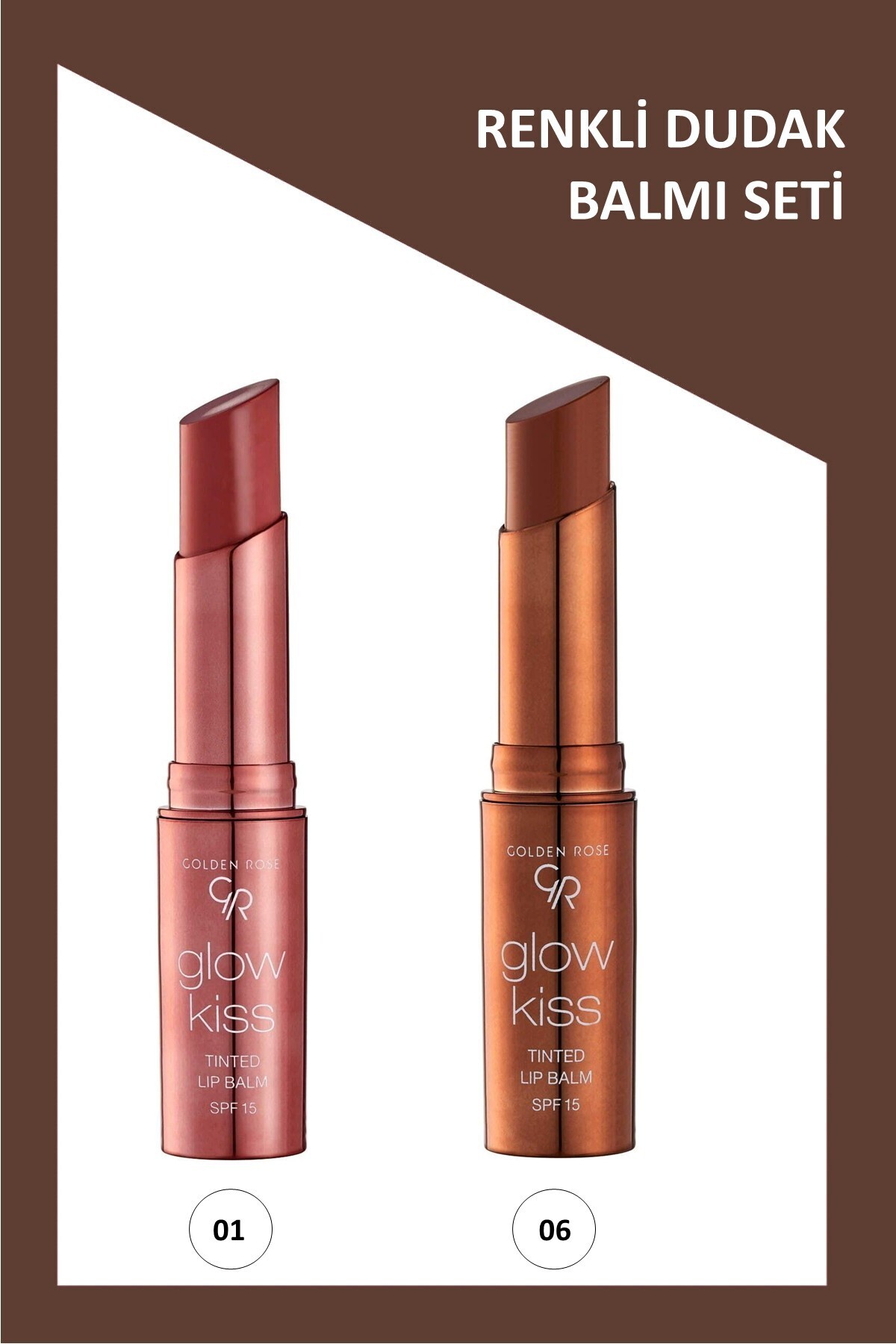 Golden Rose Glow Kiss No: 06 - No: 01 Renkli Dudak Nemlendirici Seti
