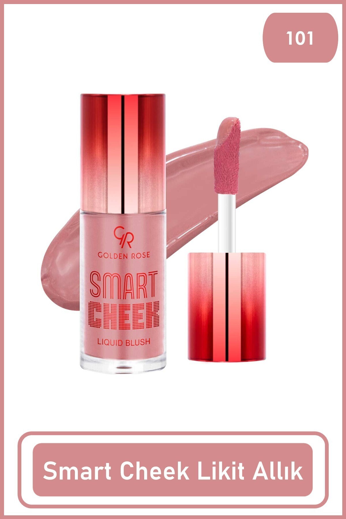 Golden Rose Smart Cheek Liquid Blusher 101- Nude Pembe Likit Allık 6 ml