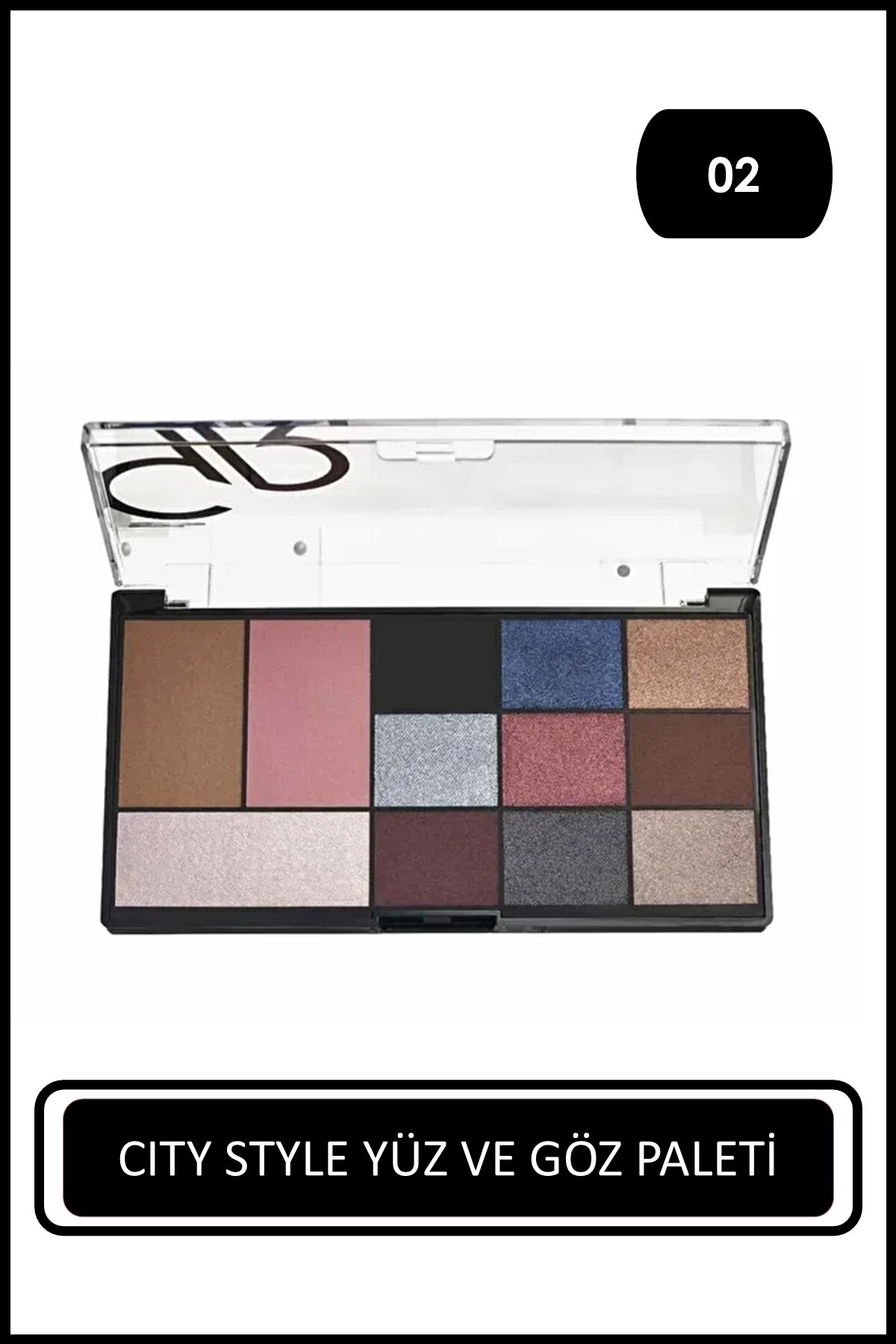 Golden Rose City Style Palette 02 Smokey Bronzlaştırıcı&Aydınlatıcı&Allık&Göz Farı