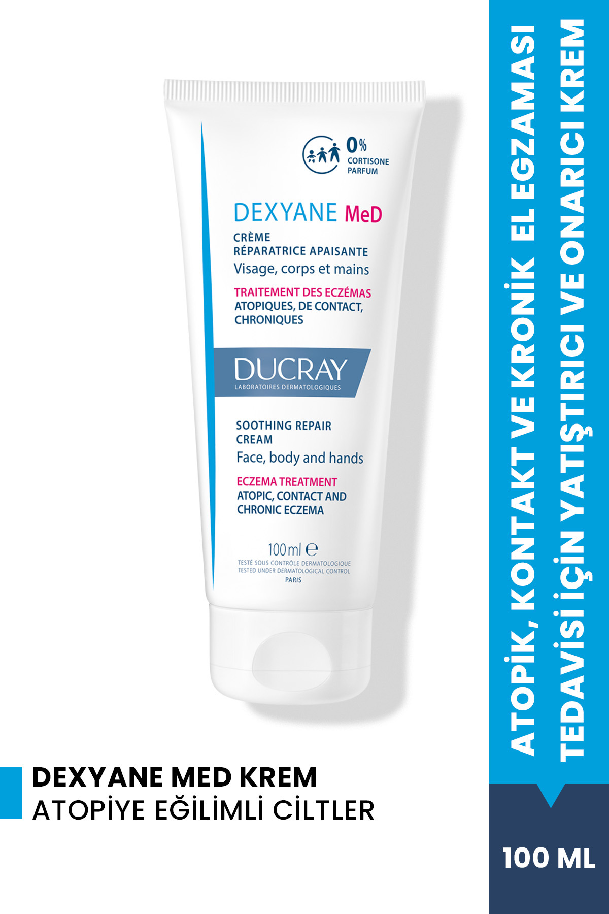 Ducray Dexyane MeD Atopik, Kontakt ve Kronik Egzama için Onarıcı Bakım Kremi 100 ml