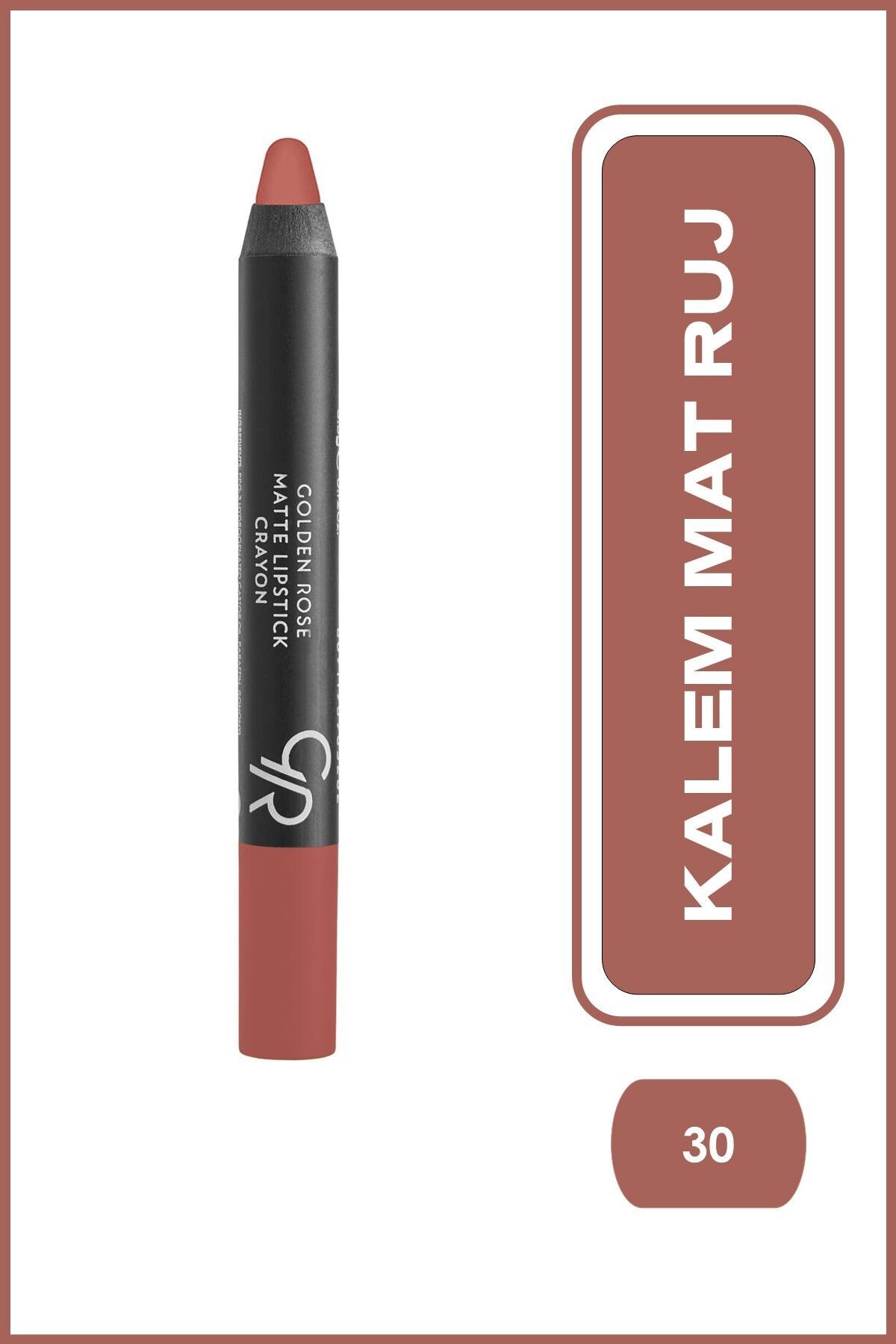 Golden Rose Matte Lipstick Crayon No: 30 - Besleyici Nemlendirici Mat Kalem Ruj