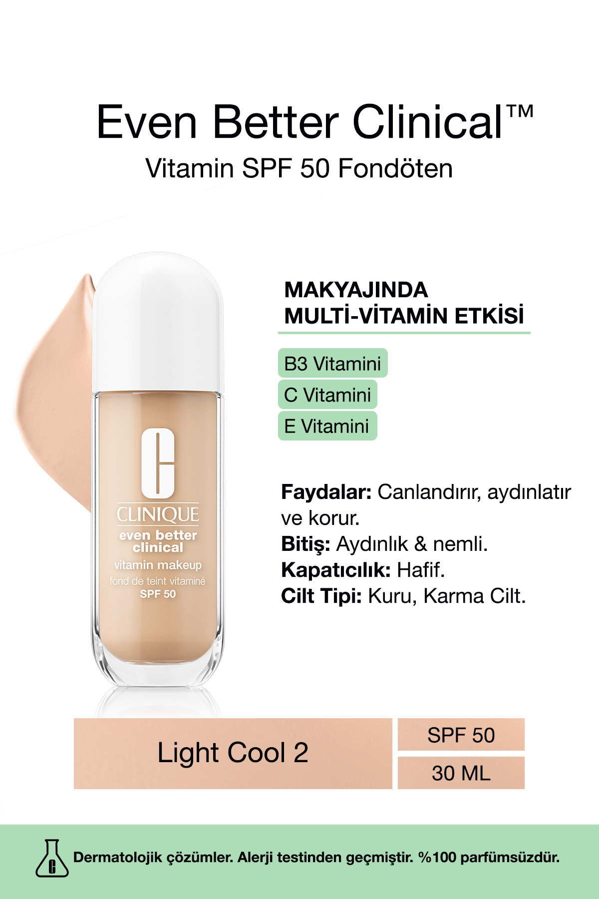 Clinique Even Better Clinical Vitamin Makeup SPF 50 Fondöten 30ml - Light Cool 2